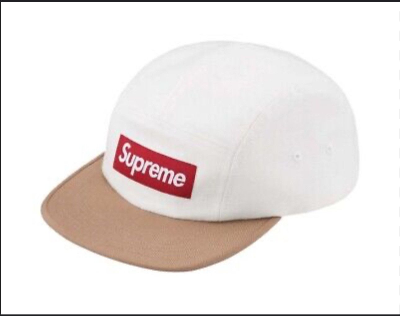 Supreme Supreme 2-Tone Camp Cap White Box Logo White FW23 Size ONE SIZE - 1 Thumbnail