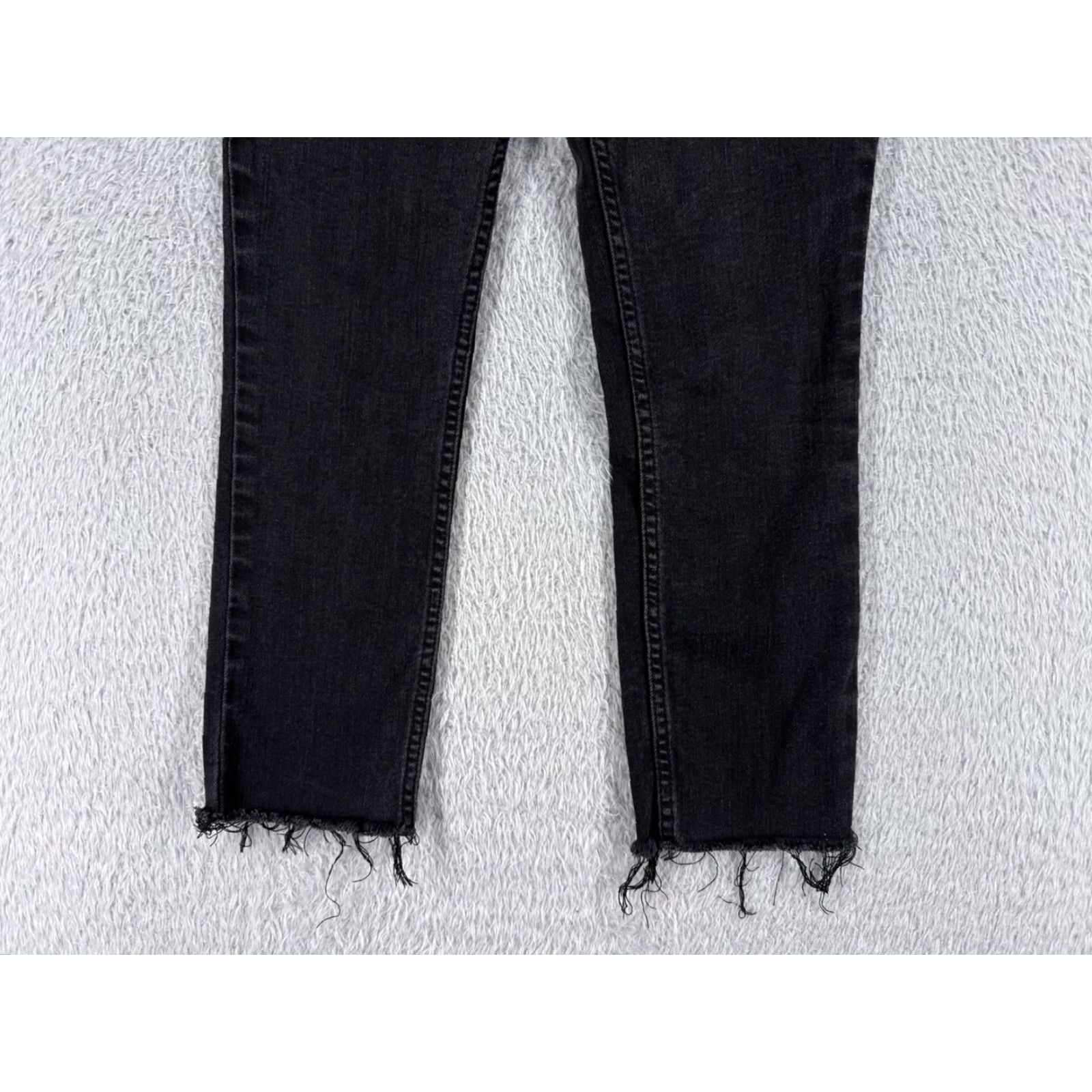 Calvin Klein Calvin Klein Jeans Women Black Denim Straight Mid Rise 2 26x23 Stretch Pockets 5-Pocket Design Denim Cotton Blend Regular 26 in Waist Inseam 23 in Size 26" / US 2 / IT 38 - 2 Thumbnail