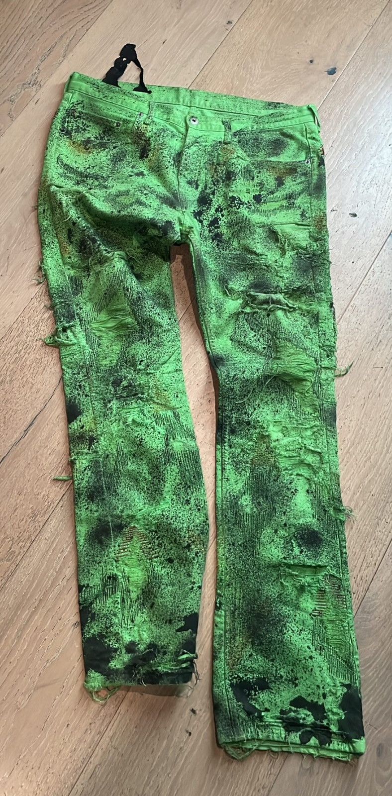 Vlone Vlone Bari Special Green scab splatter Size US 34 / EU 50 - 2 Thumbnail