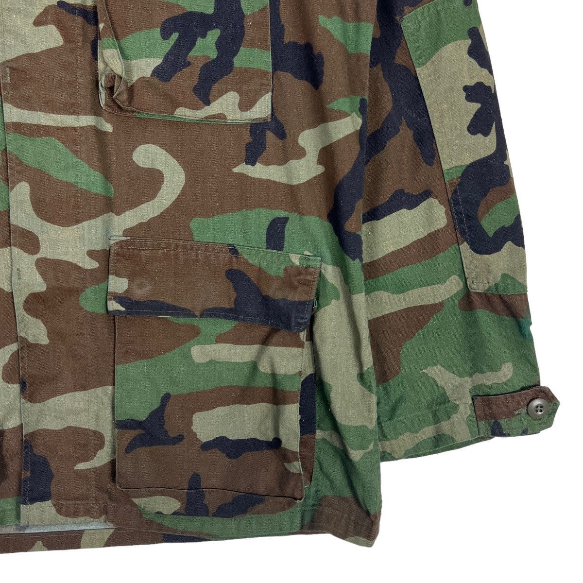 Vintage 🔥 VINTAGE US ARMY COMBAT WOODLAND CAMOUFLAGE JACKET Size US M / EU 48-50 / 2 - 5 Thumbnail