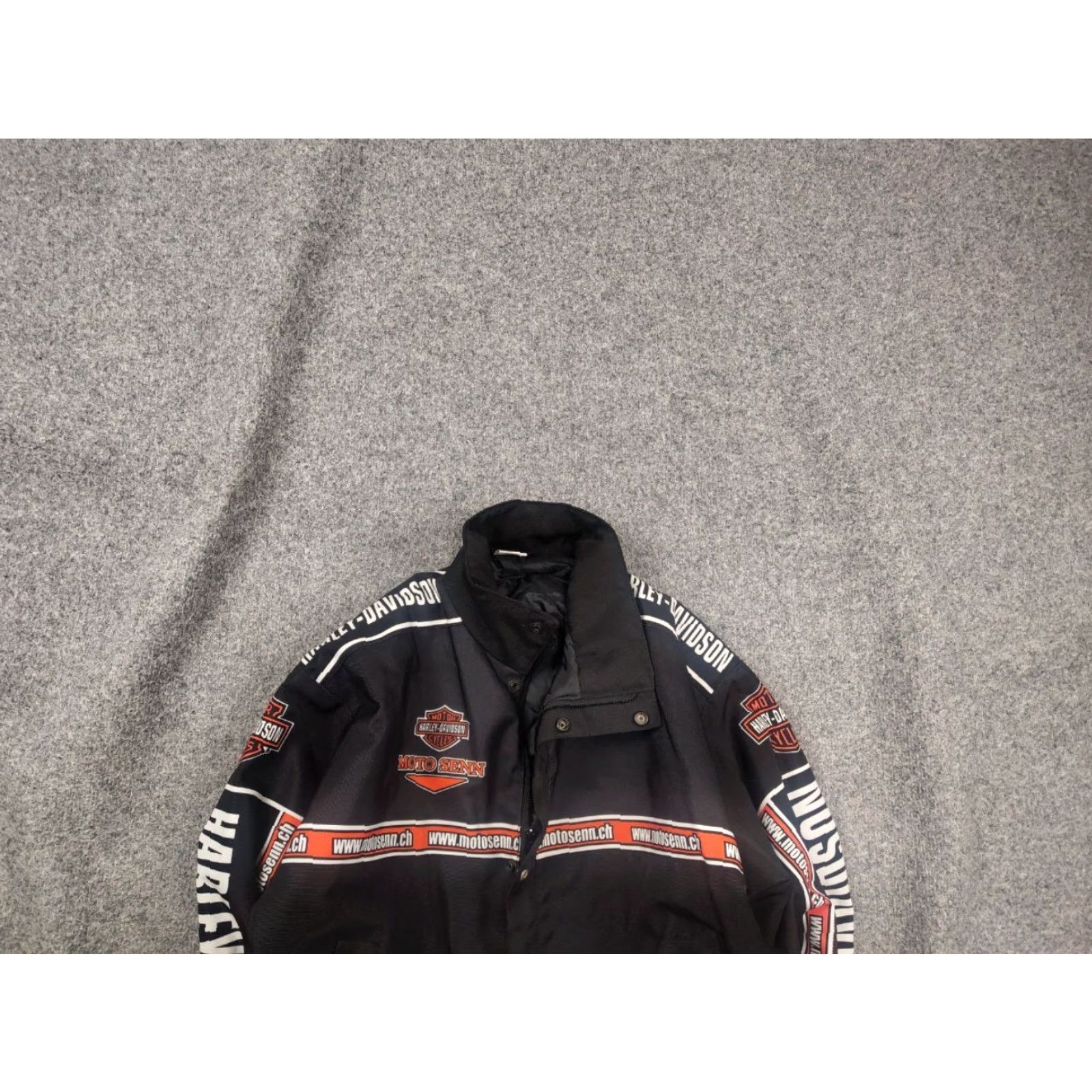Harley Davidson VINTAGE Harley-Davidson Racing Black Jacket Bomber Moto Bike All Logo Y2K Style Size US S / EU 44-46 / 1 - 2 Thumbnail