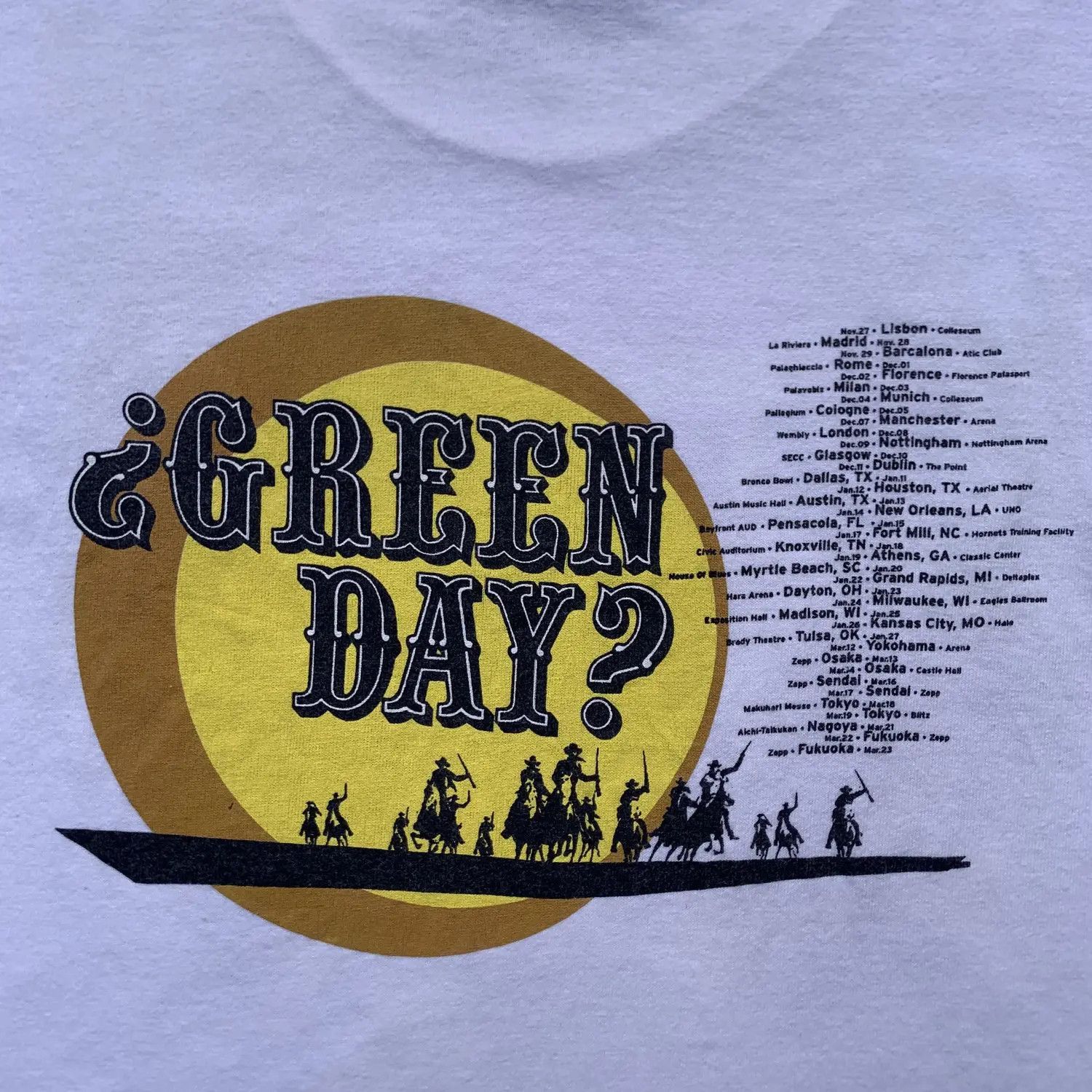 Band Tees Vintage 00s Green Day Warning Tour Tee White Punk Rock Merch Size US M / EU 48-50 / 2 - 13 Thumbnail