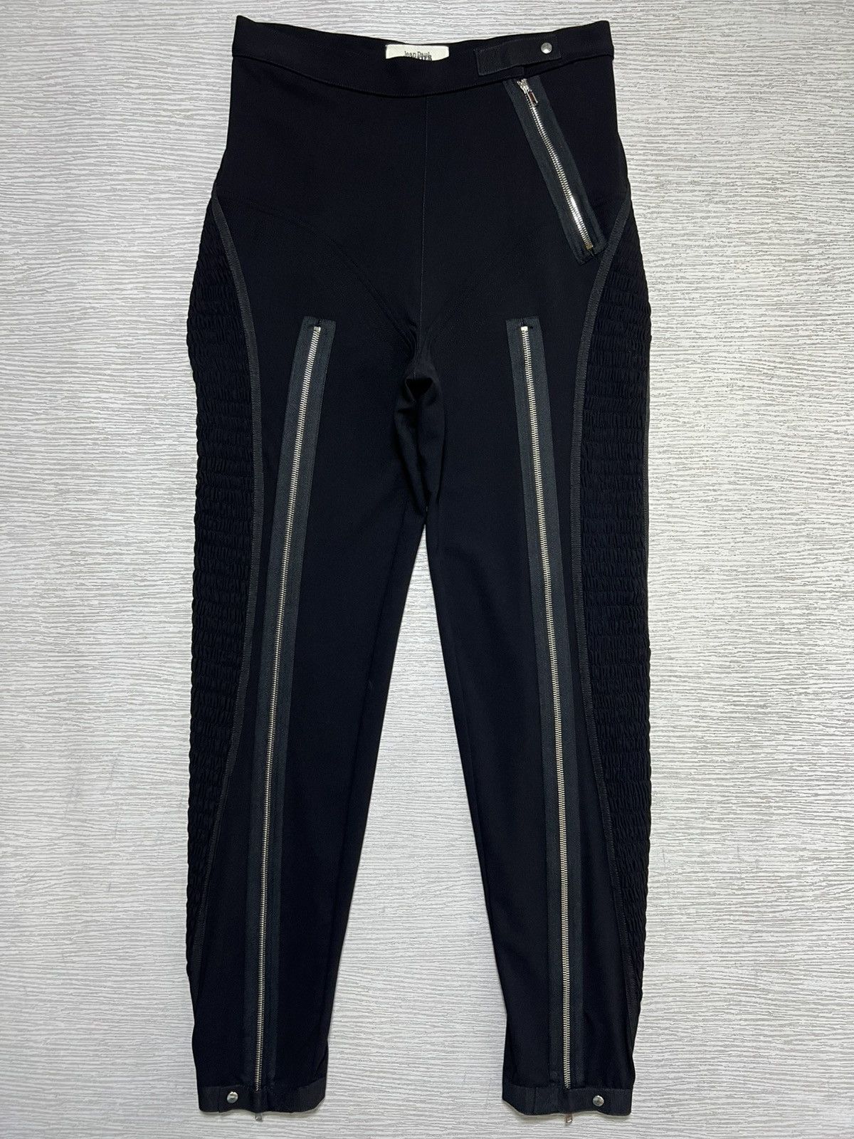 Jean Paul Gaultier Jean Paul Gaultier - Zip Embellished Side Ruffle Leggings Size 28" / US 6 / IT 42 - 1 Thumbnail