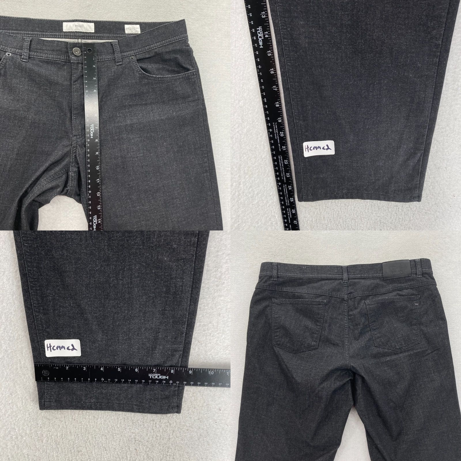 BRAX Brax Cooper Fancy Pants Mens 38x25 Black Stretch Fabric Straight Leg Chino Size US 38 / EU 54 - 8 Thumbnail