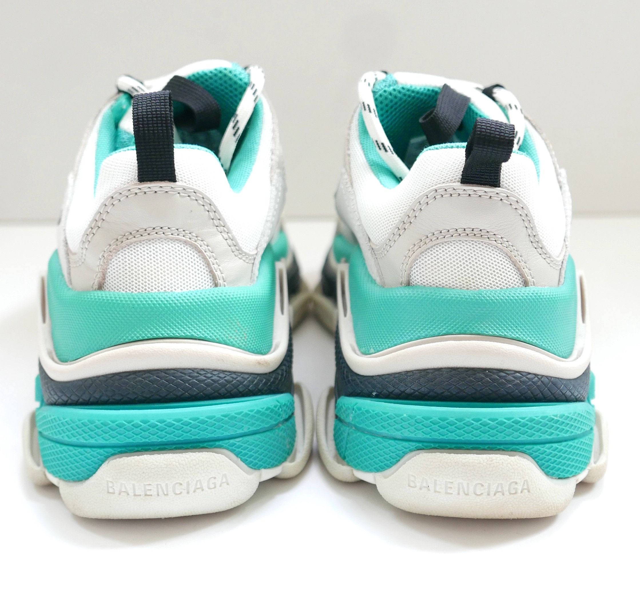 Balenciaga Balenciaga Triple S Trainers Sneakers Turquoise Grey Size US 6 / IT 36 - 4 Thumbnail