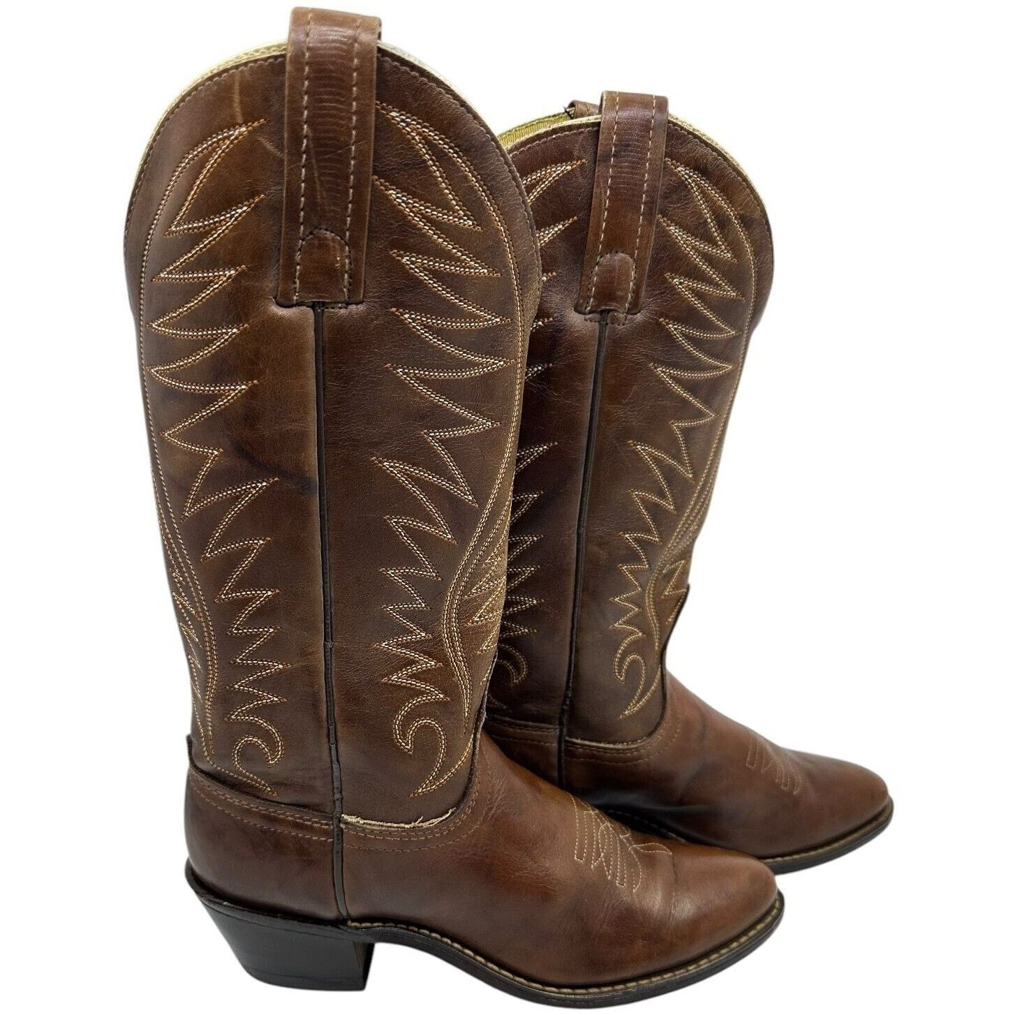Acme Clothing Vintage Acme Men's Cowboy Western Boots Brn Leather USA 5C Size US 5 / EU 37 - 1 Thumbnail