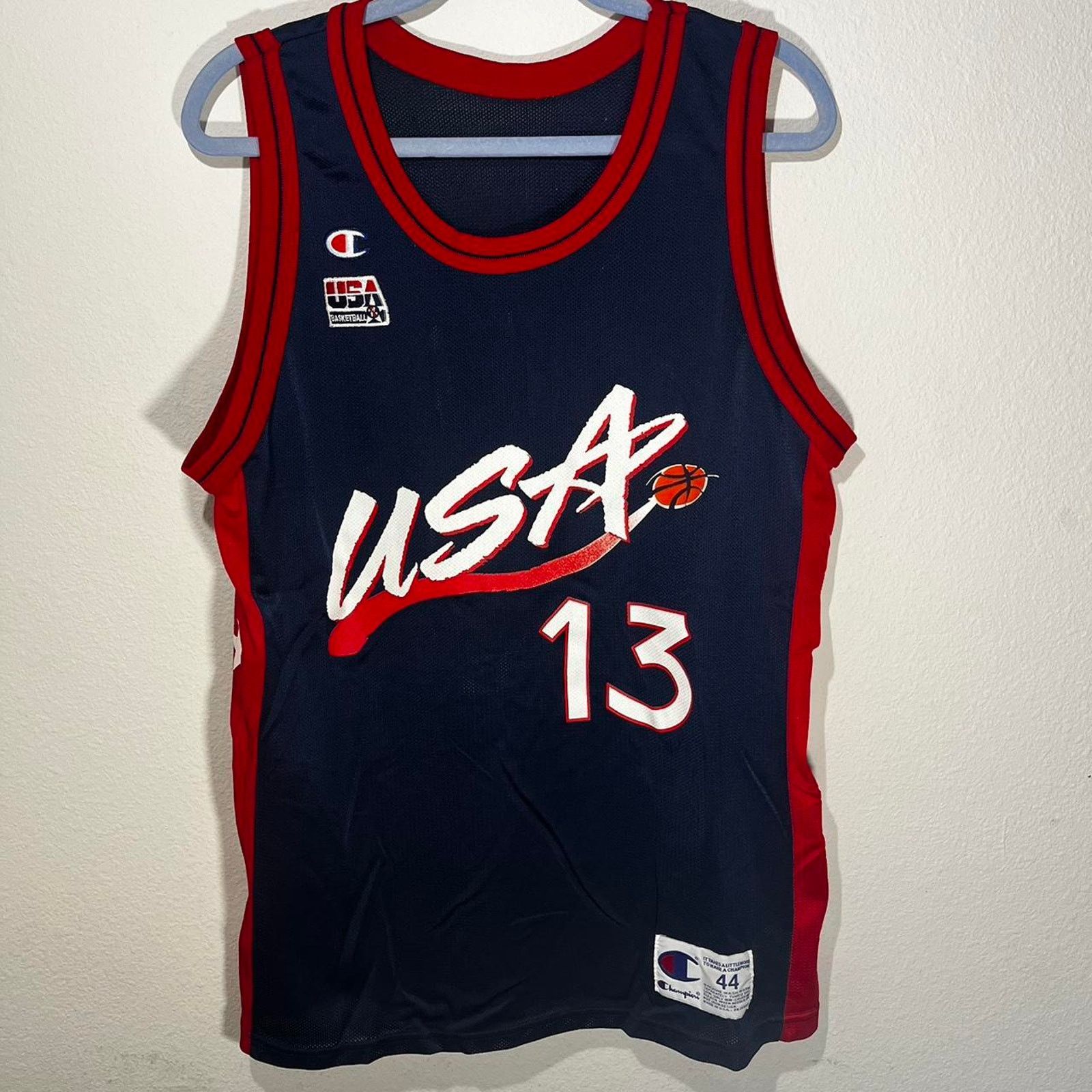 VTG 90s Champion Shaquille O’Neal Team USA Olympic Jersey