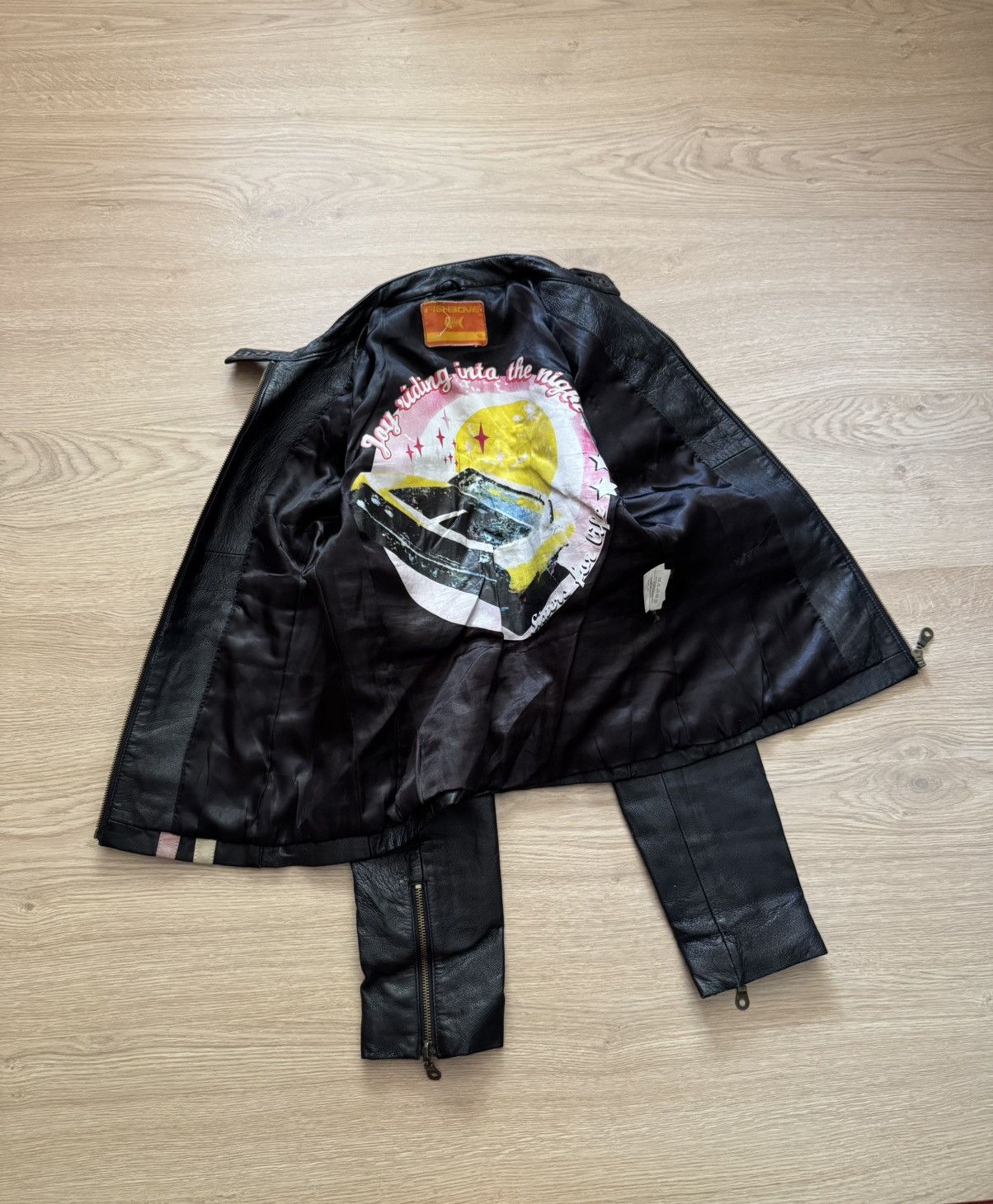 Genuine Leather Vintage 00s y2k Fishbone Women’s Genuine Leather Moto Jacket Size XS / US 0-2 / IT 36-38 - 6 Thumbnail