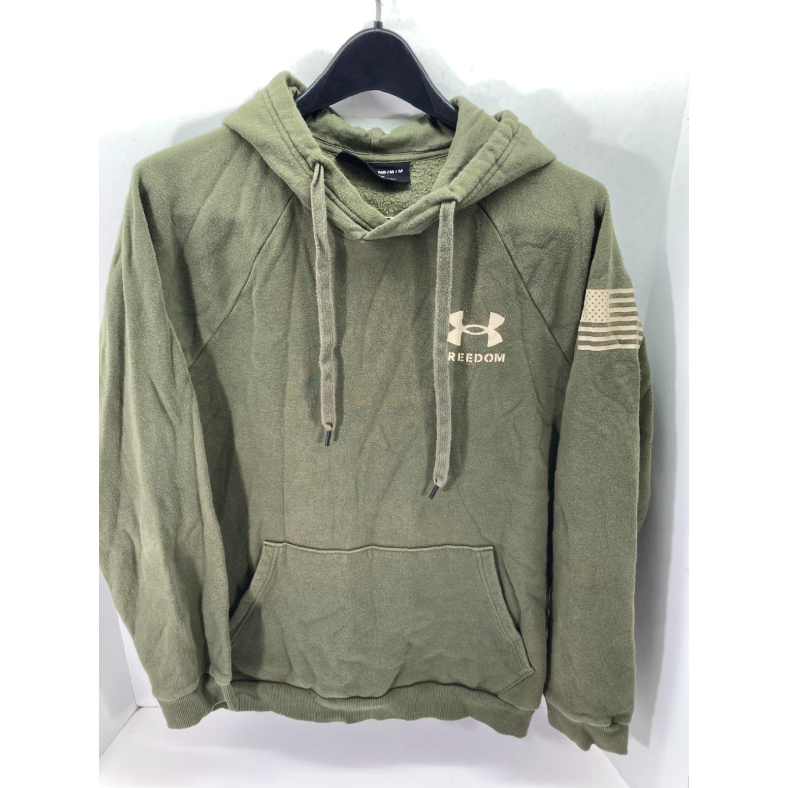 Under Armour Under Armour Freedom Pullover Hooded Sweatshirt Mens M Green Fleece Drawstring Logo Size US M / EU 48-50 / 2 - 3 Thumbnail