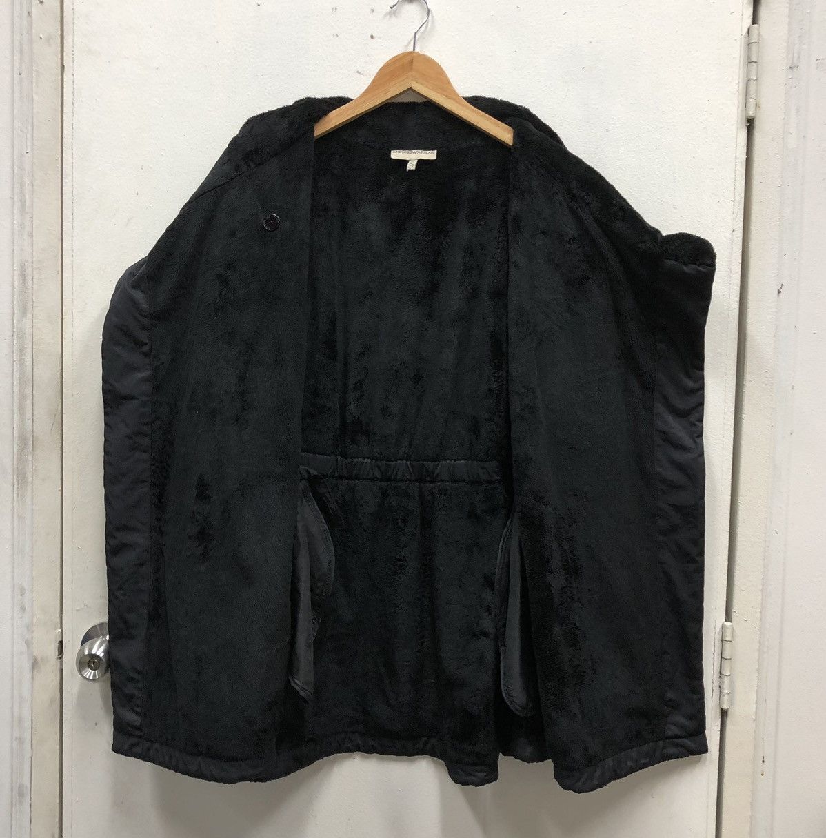 Emporio Armani Emporio Armani Black Lined Fleece Show Collar Coat Jacket Size M / US 6-8 / IT 42-44 - 6 Thumbnail