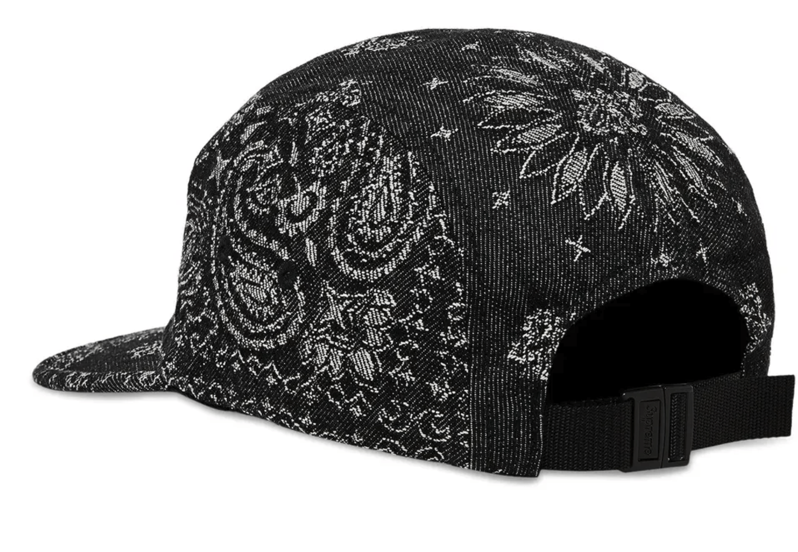 Supreme Supreme Bandana Jacquard Denim Camp Cap Black Sz Adjustable Size ONE SIZE - 4 Thumbnail