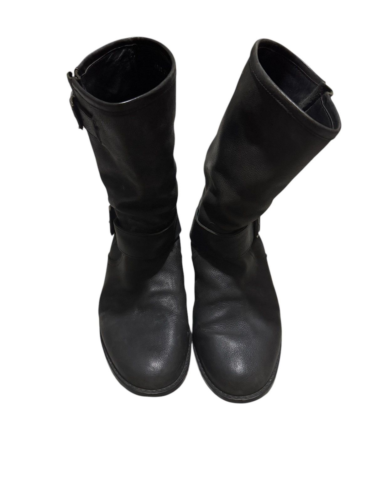 Issey Miyake × Tsumori Chisato Black Leather Buckle Midcut Tsumori Chisato Walk Boots Size US 5 / EU 37 - 4 Thumbnail