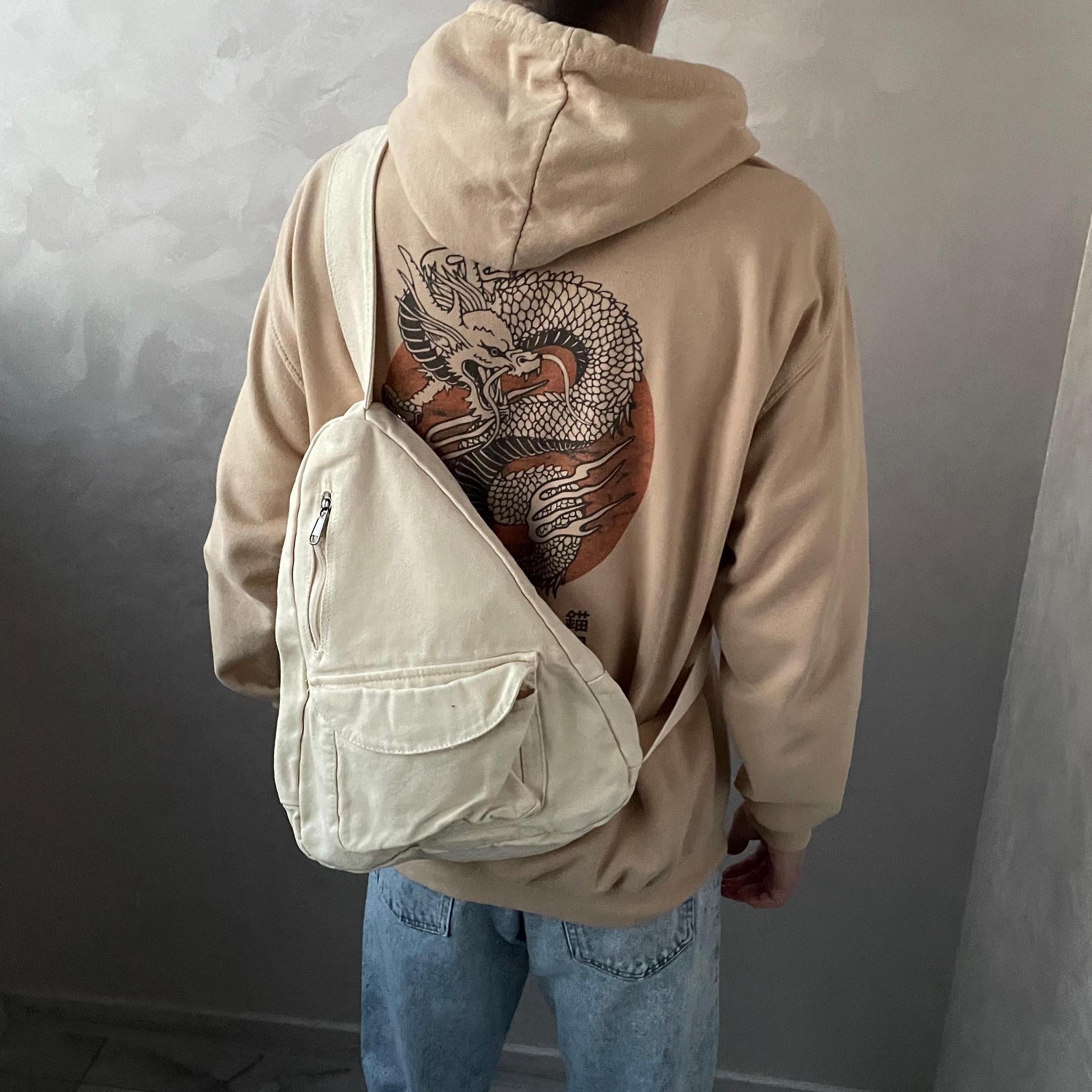 Other Canvas Sling Bag Crossbody Travel Backpack on strap grunge Size ONE SIZE - 4 Thumbnail