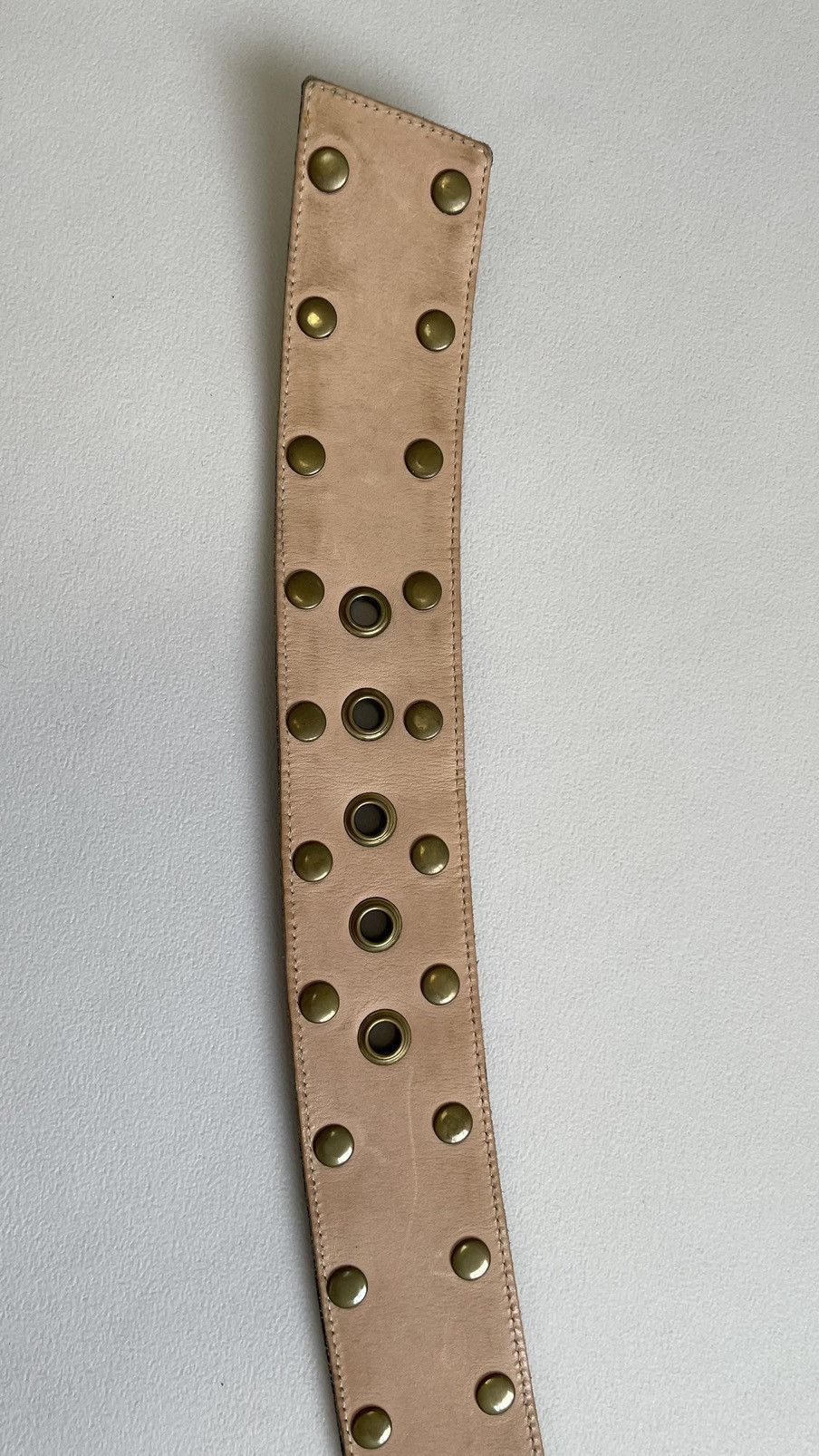 Miu Miu Mid 2000s Blue Studded Denim Belt Size 32 - 10 Thumbnail