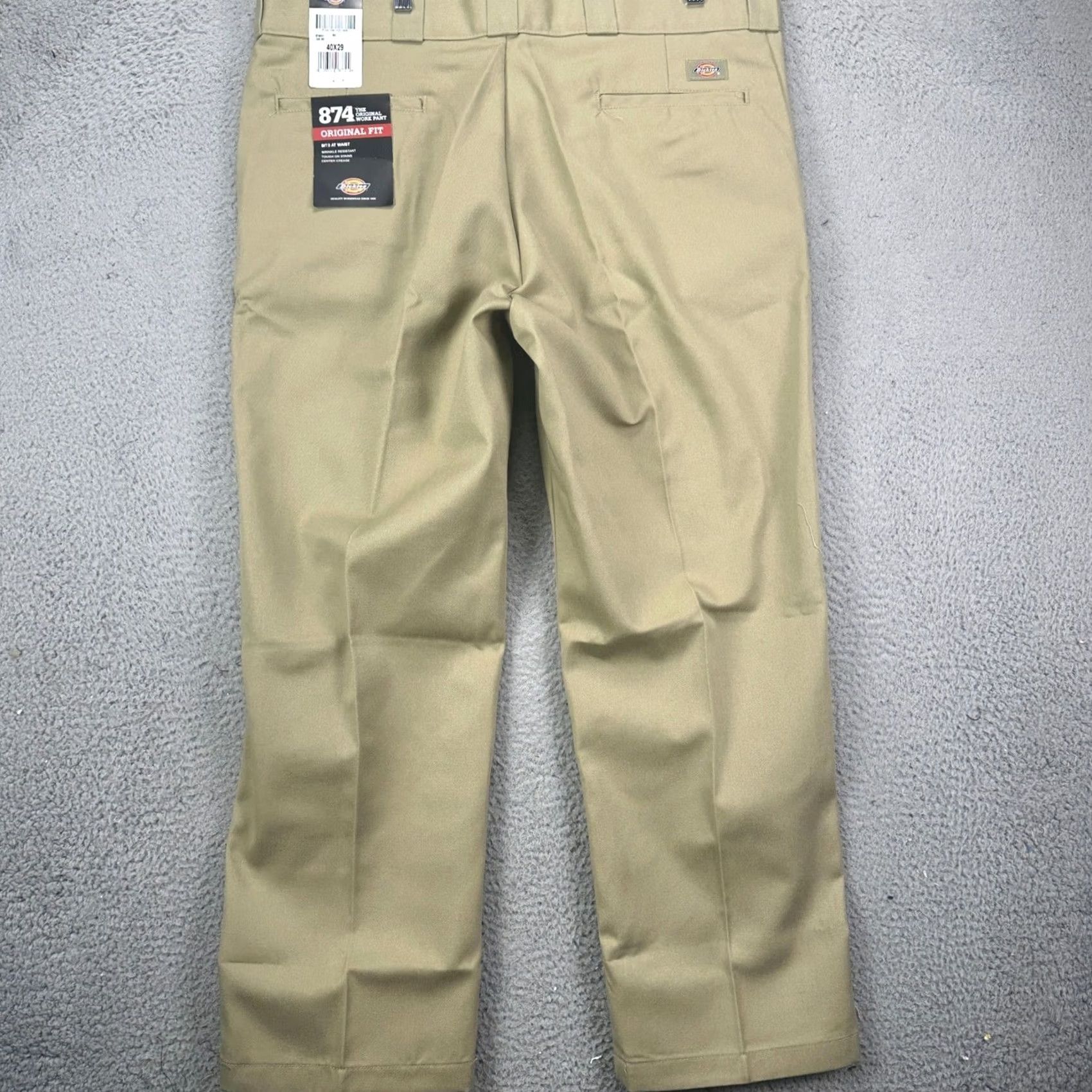 Dickies Dickies 874 Pants Mens 40x29 Work Original Fit Khaki Tan Flat Front Cotton Blend Casual Workwear Mens Size US 40 / EU 56 - 2 Thumbnail