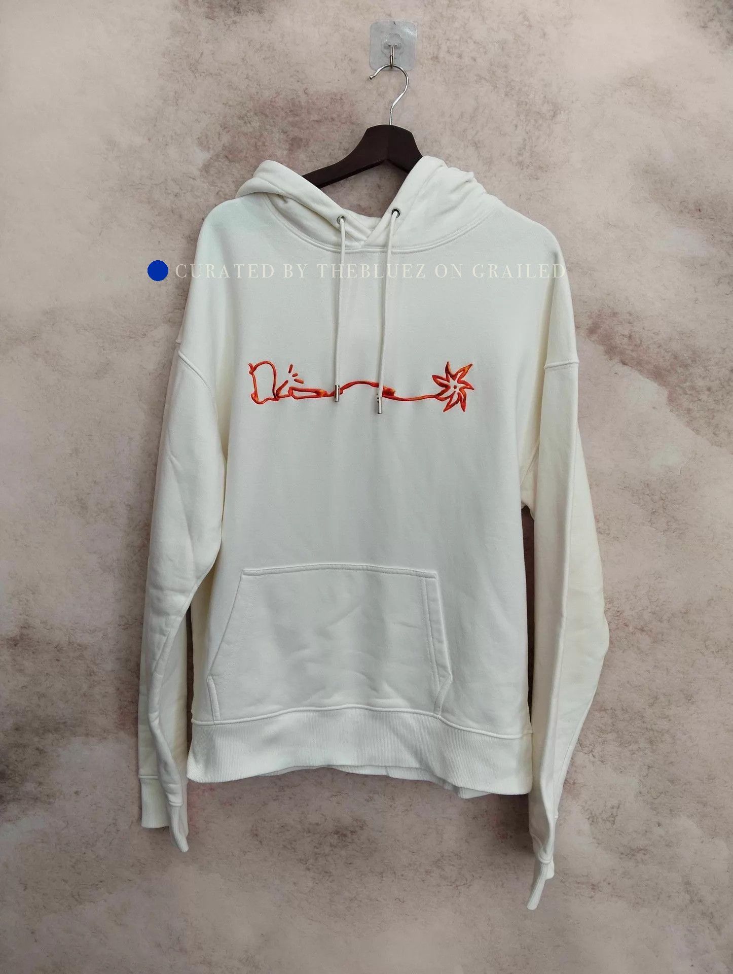 Dior White Embroidered Hoodie with Front Pocket - XL Size US XL / EU 56 / 4 - 1 Thumbnail