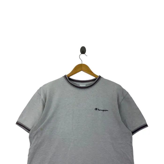 Champion Vintage CHAMPION USA SCRIPT Logo Natural Faded Ringer Size XL / US 12-14 / IT 48-50 - 2 Thumbnail