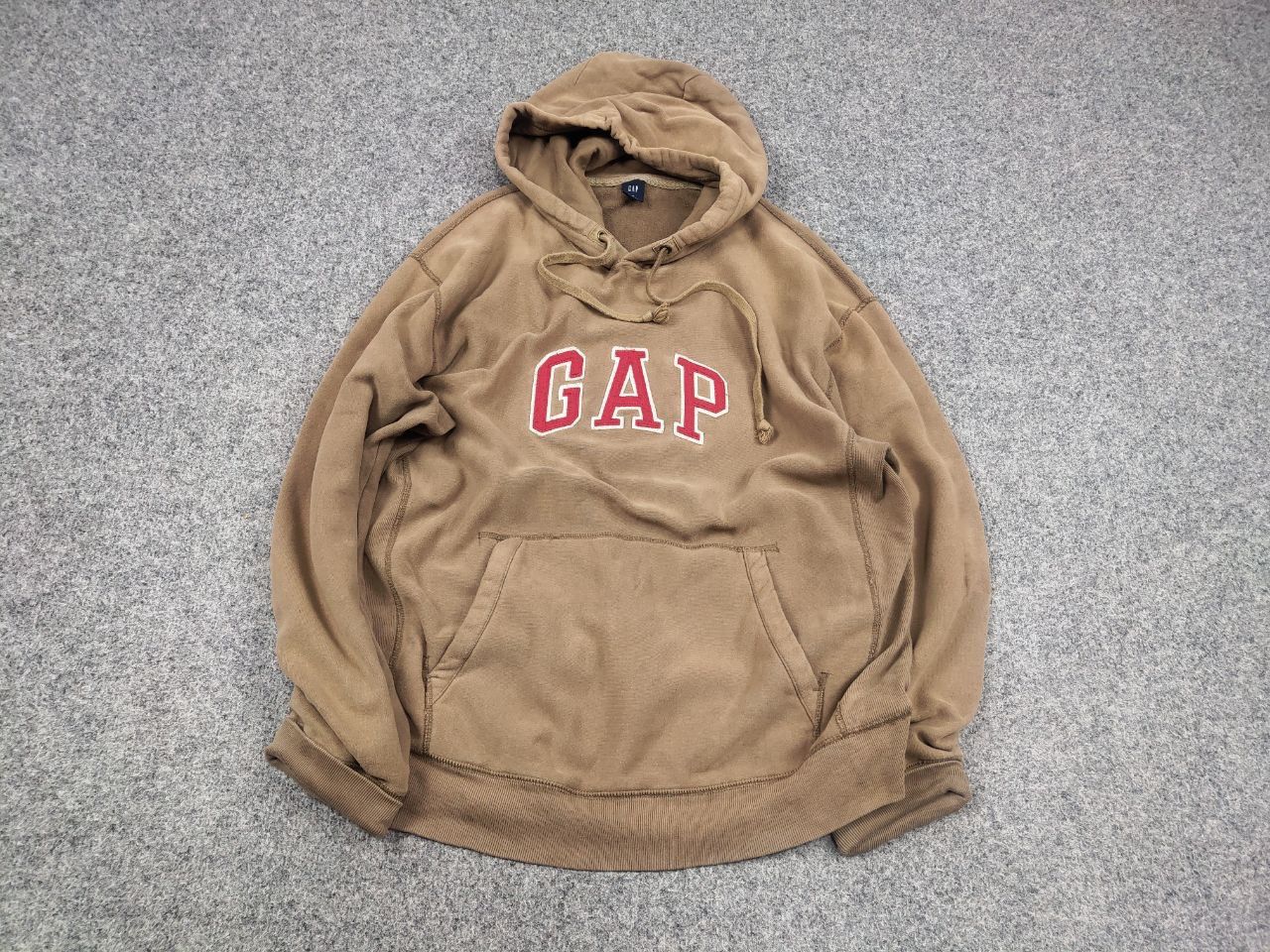 Gap Vintage 90's Gap Perfect Light Brown Faded USA Style Hoodie Size US M / EU 48-50 / 2 - 2 Thumbnail