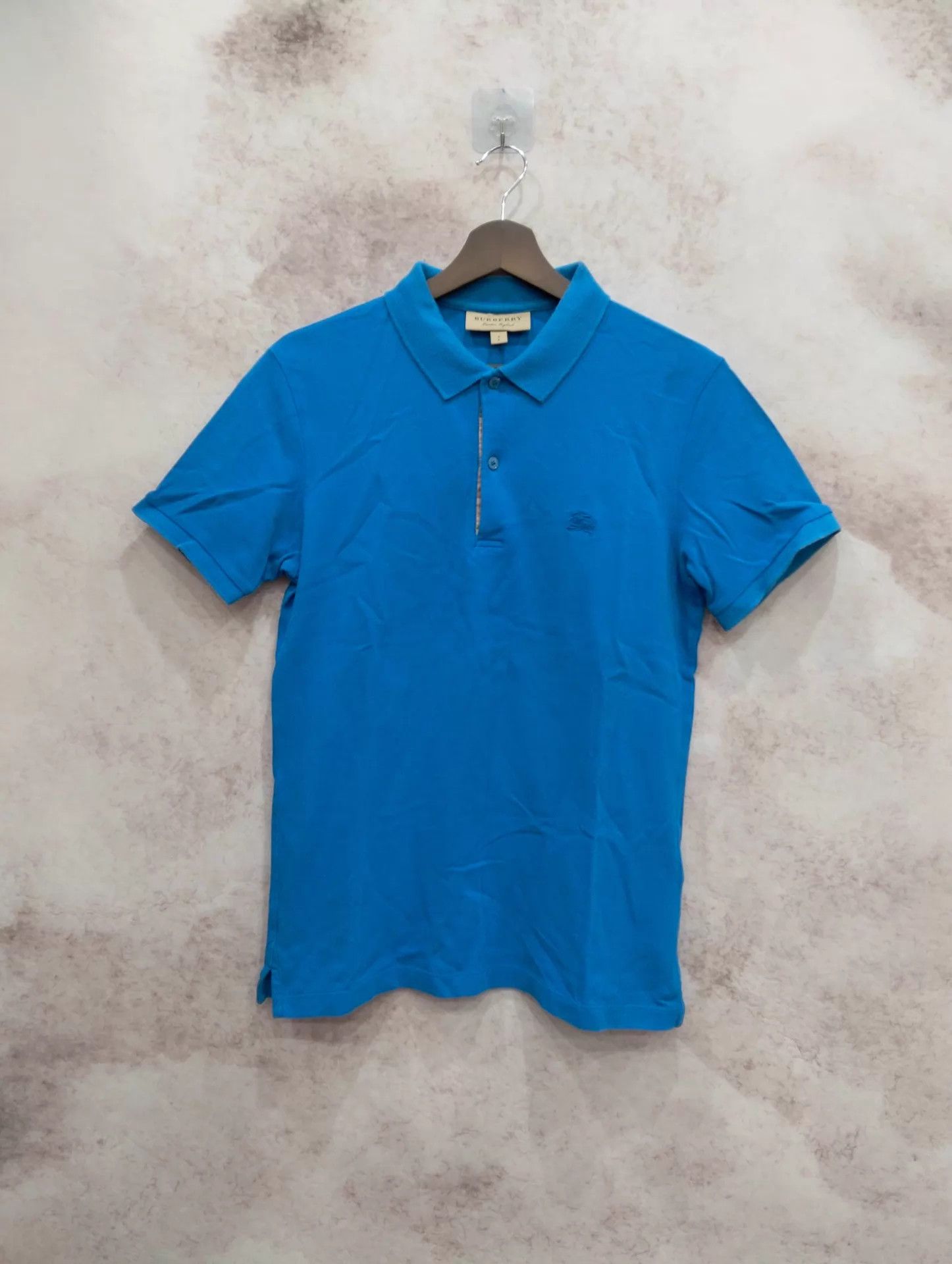 Burberry Burberry Gray Embroidered Polo Shirt Size S Size US S / EU 44-46 / 1 - 1 Thumbnail