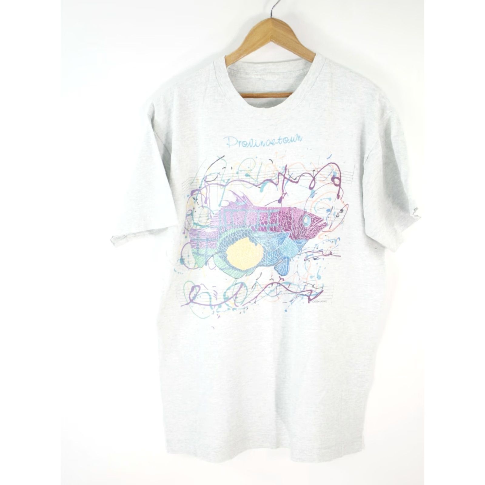 Vintage VINTAGE Unbranded T-Shirt Gray Short Sleeve Crew Neck 21 Chest 28 Length L/XL Adult Men Mens Shirt 90s Graphic Print Size US XXL / EU 58 / 5 - 3 Thumbnail