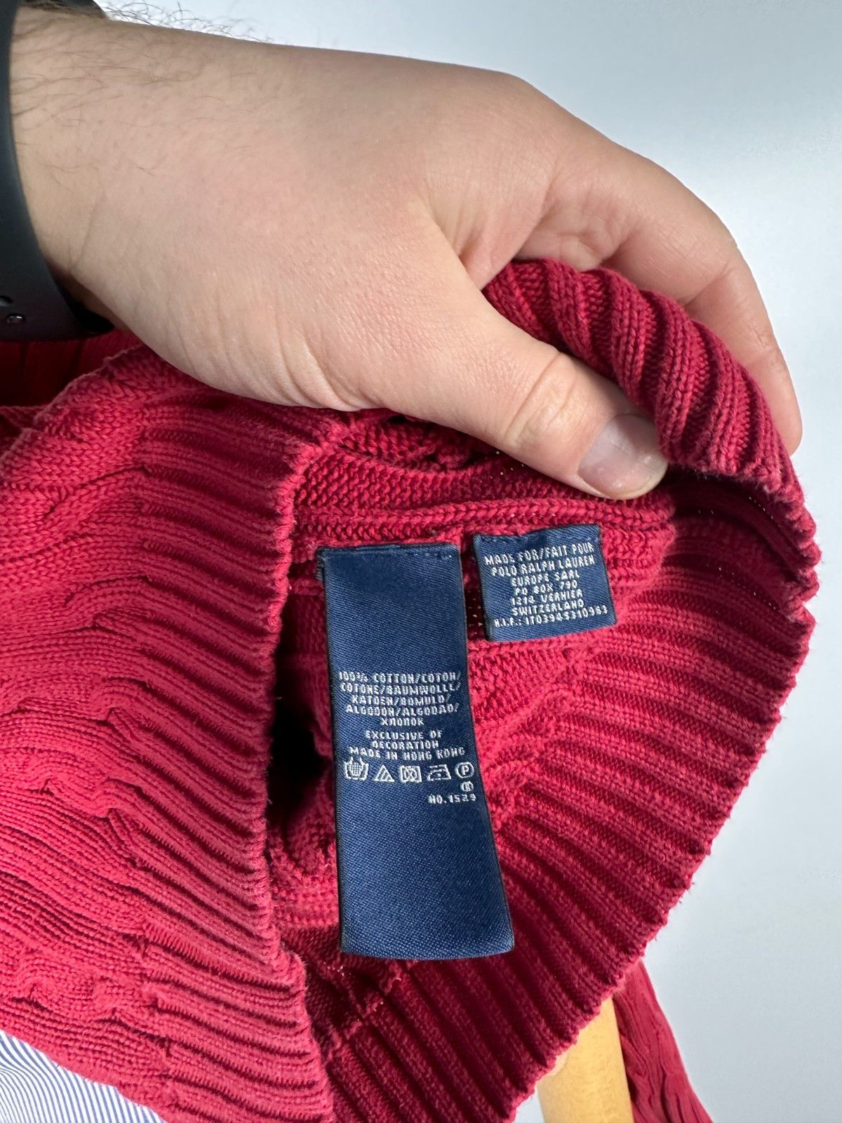 Polo Ralph Lauren Polo Ralph Lauren Red Cable Knit Sweater Cotton Size S Size S / US 4 / IT 40 - 9 Thumbnail