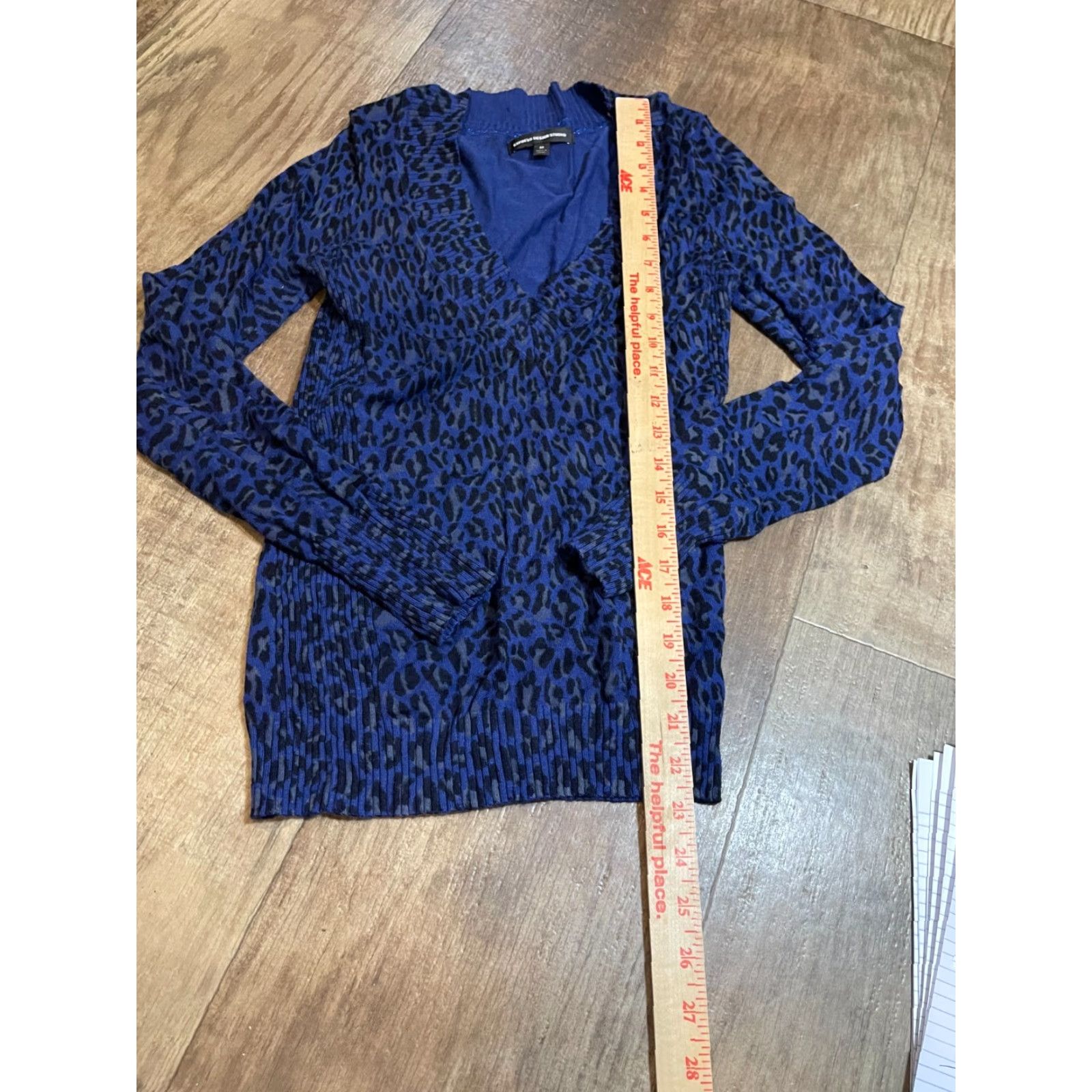 Express Express Design Studio Top Womens M Blue Long Sleeve Blouse Pull Over Casual Party/Cocktail Travel Shirt Shirt? Size M / US 6-8 / IT 42-44 - 2 Thumbnail