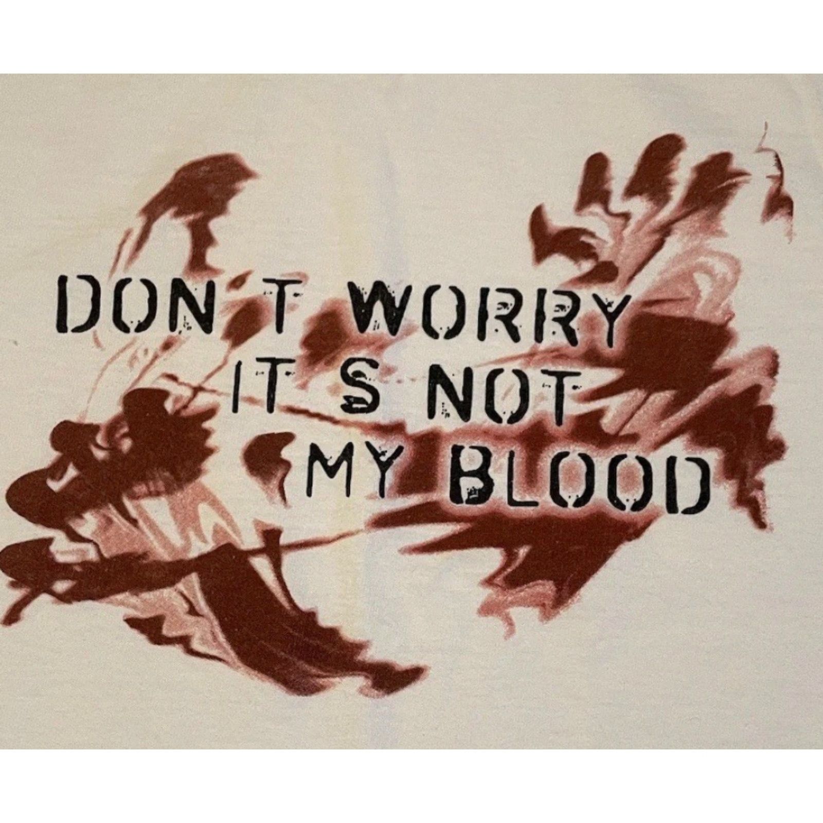 Vintage VINTAGE Dont Worry Its Not My Blood Faded Shirt XL Funny Saying Grunge 90s Y2K Emo Band Beer Punk Rock USA Leather? Size US XL / EU 56 / 4 - 2 Thumbnail