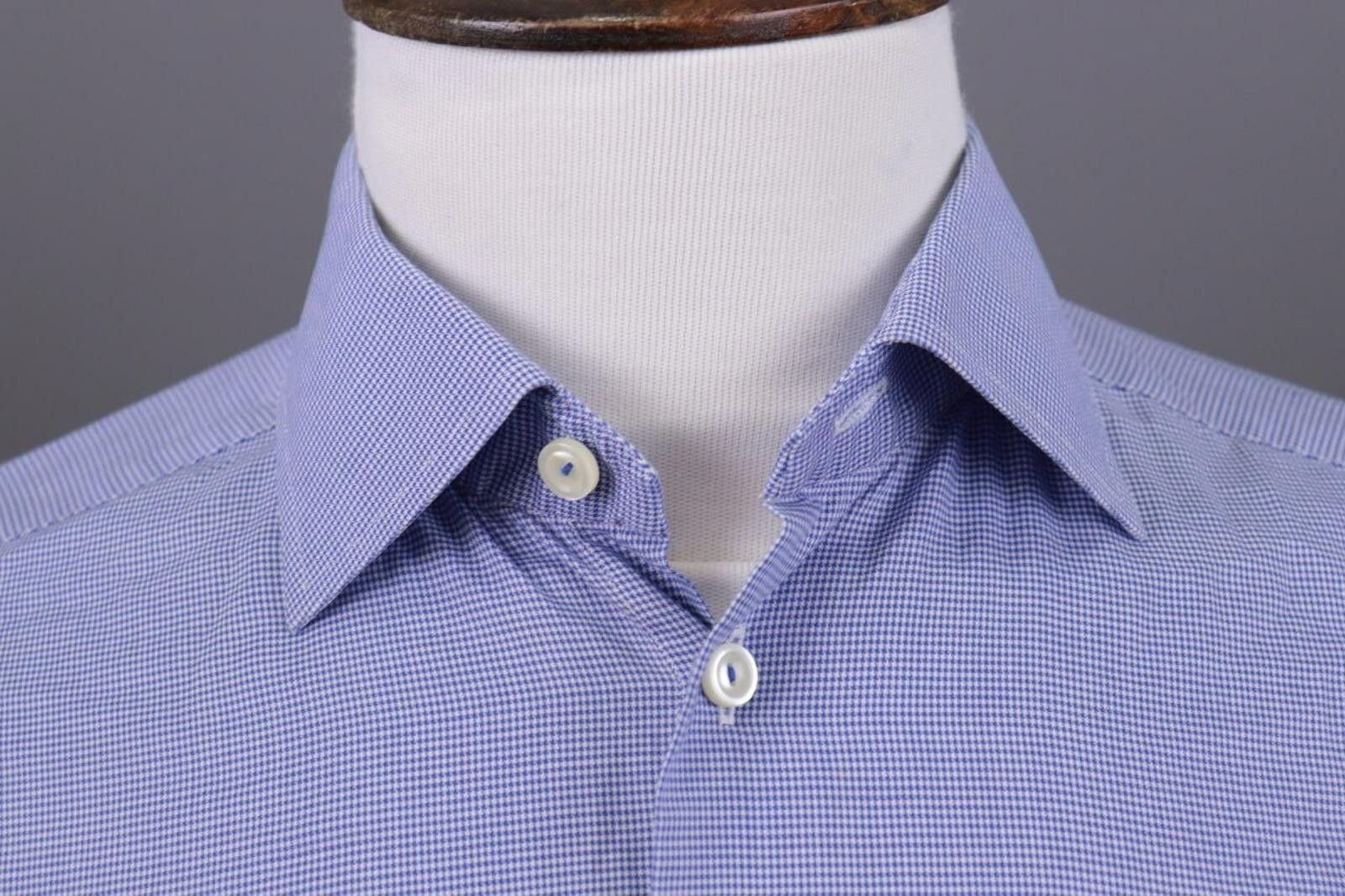 Eton Eton Slim Fit Blue Luxury Dress Shirt Size 16 41 L Size US M / EU 48-50 / 2 - 4 Thumbnail