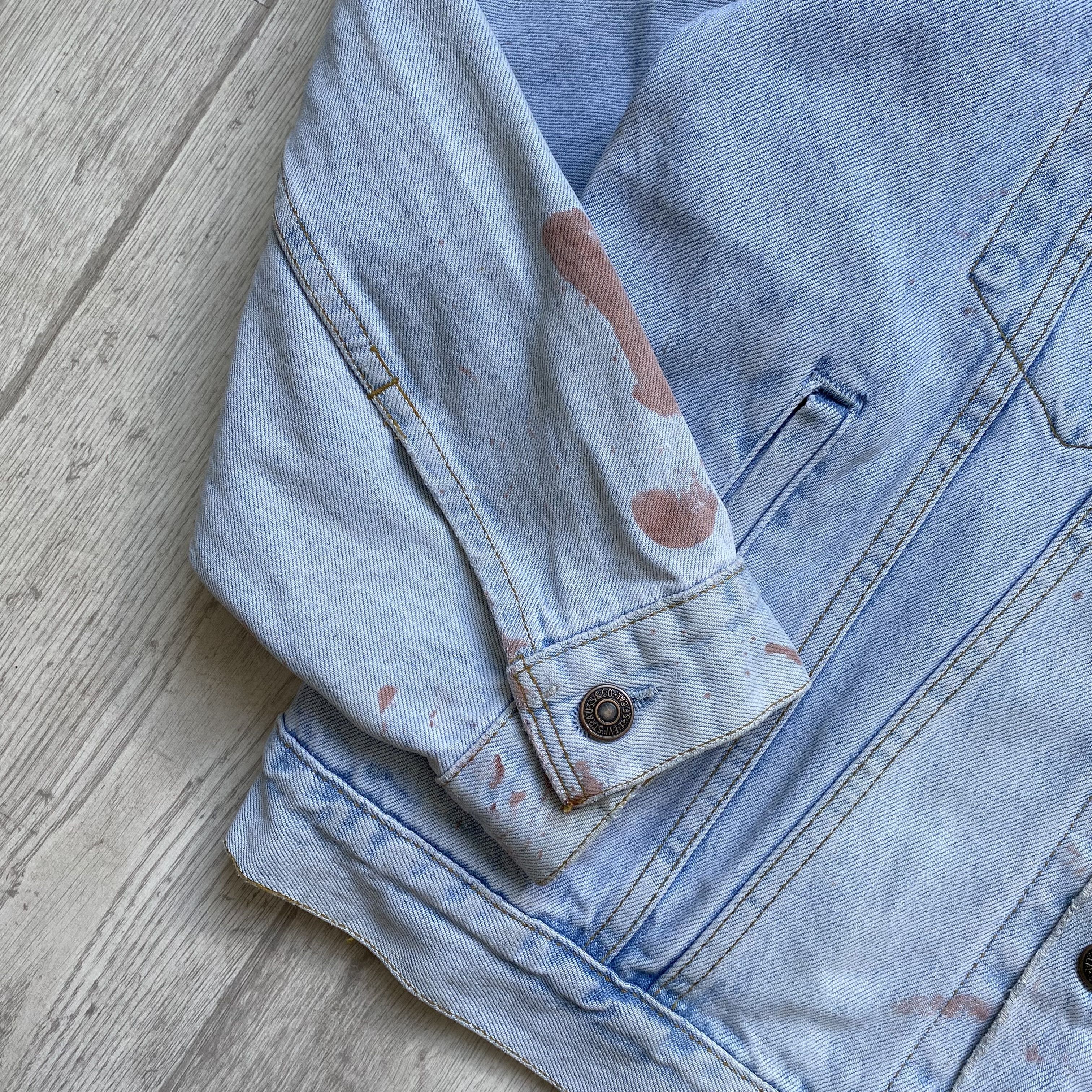 Levi's Vintage Clothing Vintage 90s Trashed Levis denim jacket distressed Usa Size US L / EU 52-54 / 3 - 7 Thumbnail