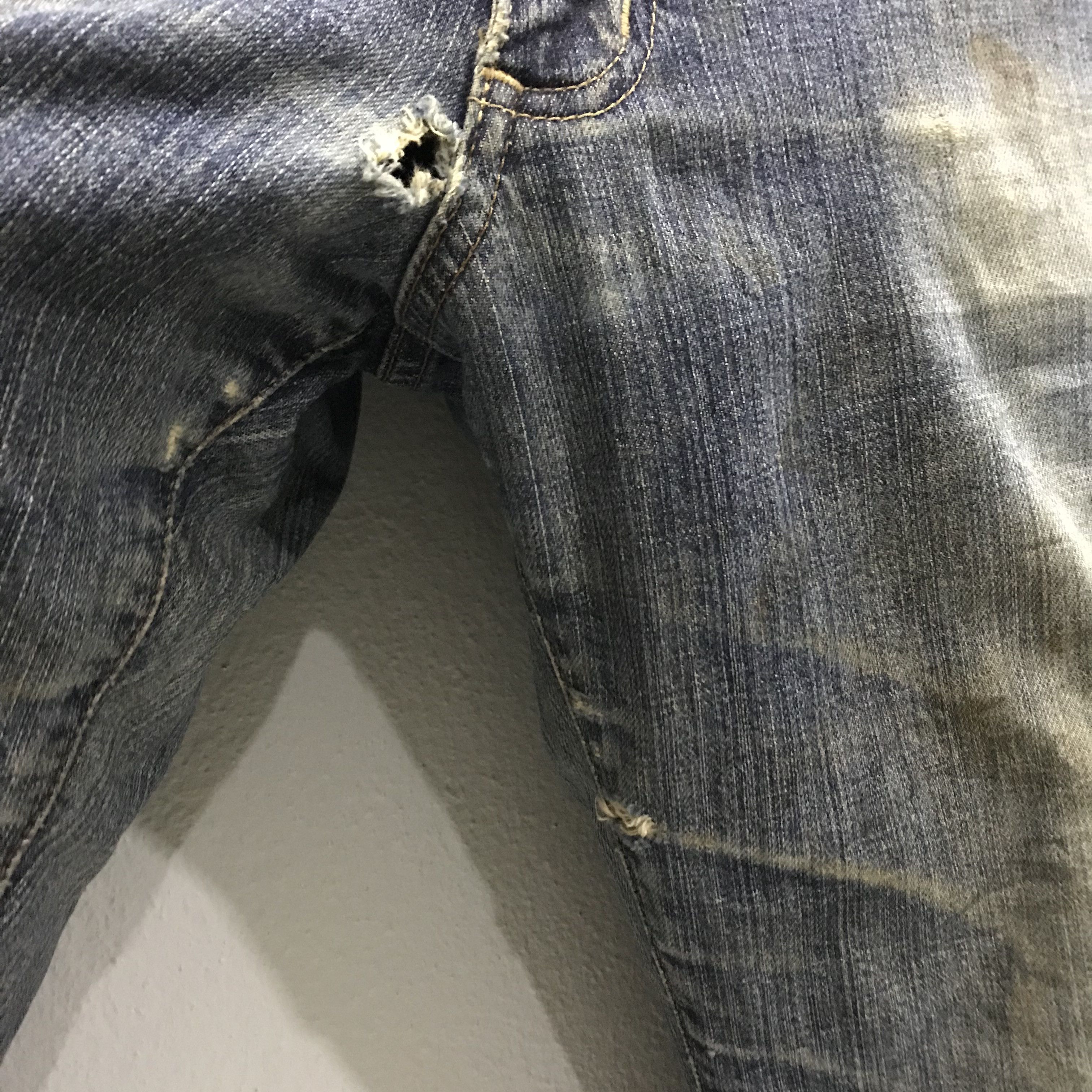 Wrangler Vintage Wrangler Japan Distressed Blue Straight Leg Jeans Size US 34 / EU 50 - 5 Thumbnail