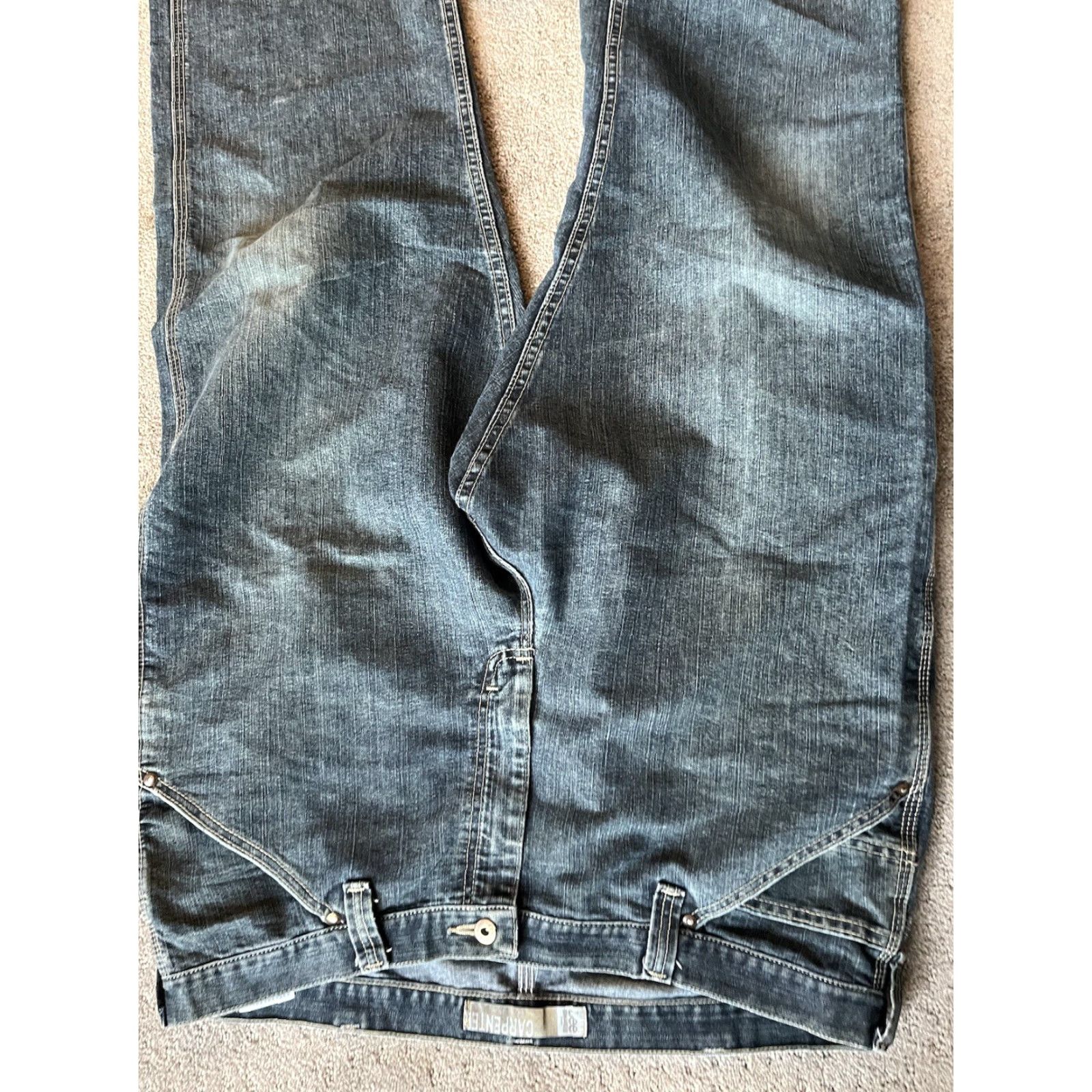 Lee VINTAGE Lee Jeans Relaxed Baggy Straight 40x30 Blue Denim Carpenter Mens Size US 40 / EU 56 - 4 Thumbnail