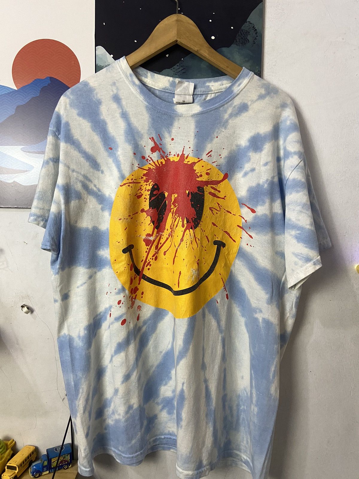 Vintage AWGE Plyboi be Carti Die Lit Tour Smile Face Tie-Die Size US XL / EU 56 / 4 - 1 Thumbnail