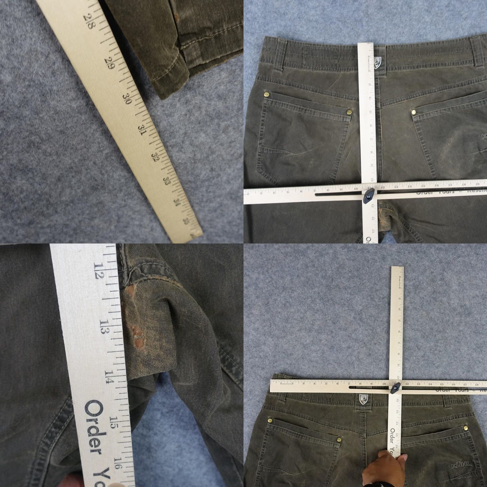 Vintage Kuhl Revolvr Pants Mens 34x32 Canvas Workwear Carpenter 5-Pocket Brown Regular Size US 34 / EU 50 - 10 Thumbnail