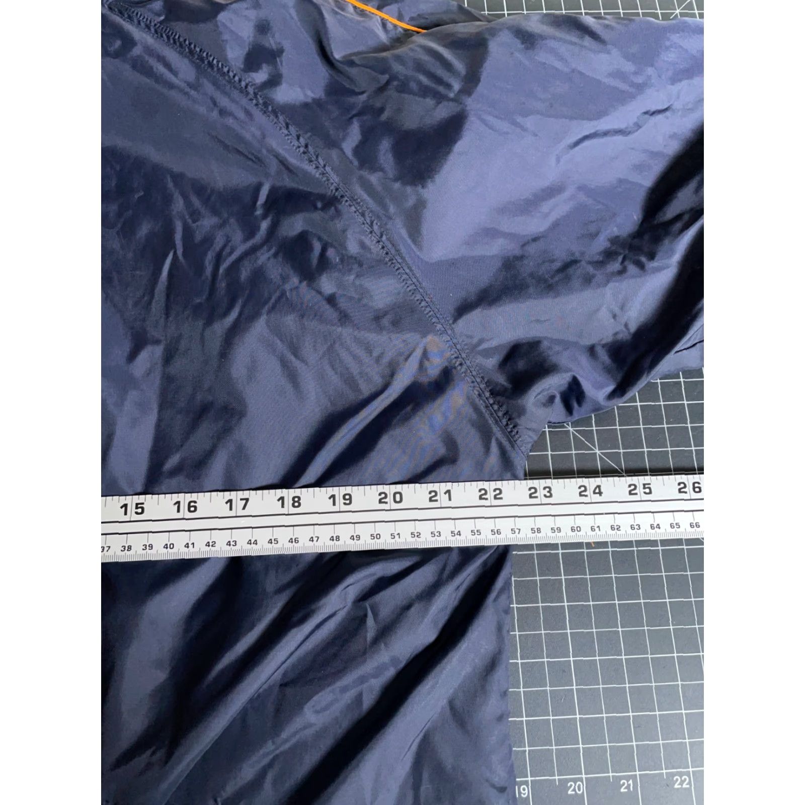 Puma Puma Tracksuit Windbreaker Jacket Pants Dark Blue Orange Fleece Lined 2 Piece Nylon Zip Pockets Mens M Size US 31 - 5 Thumbnail