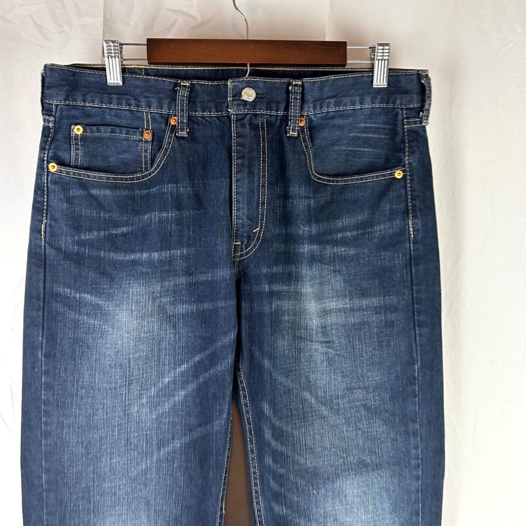 Levi's Levi's 559 Relaxed Straight Jeans Mens 34x32 Dark Wash Denim 5-Pocket Button Zip Cotton | Levi's 600 Series Size US 34 / EU 50 - 2 Thumbnail