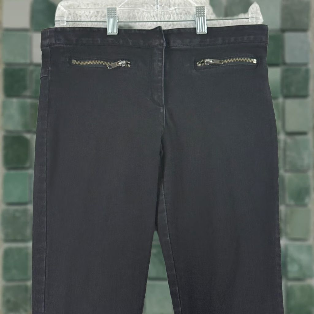 Veronica Beard VERONICA BEARD Jeans Womens 6 Black Skinny Mid Rise Stretch Denim Casual Pants Size 28" / US 6 / IT 42 - 1 Thumbnail