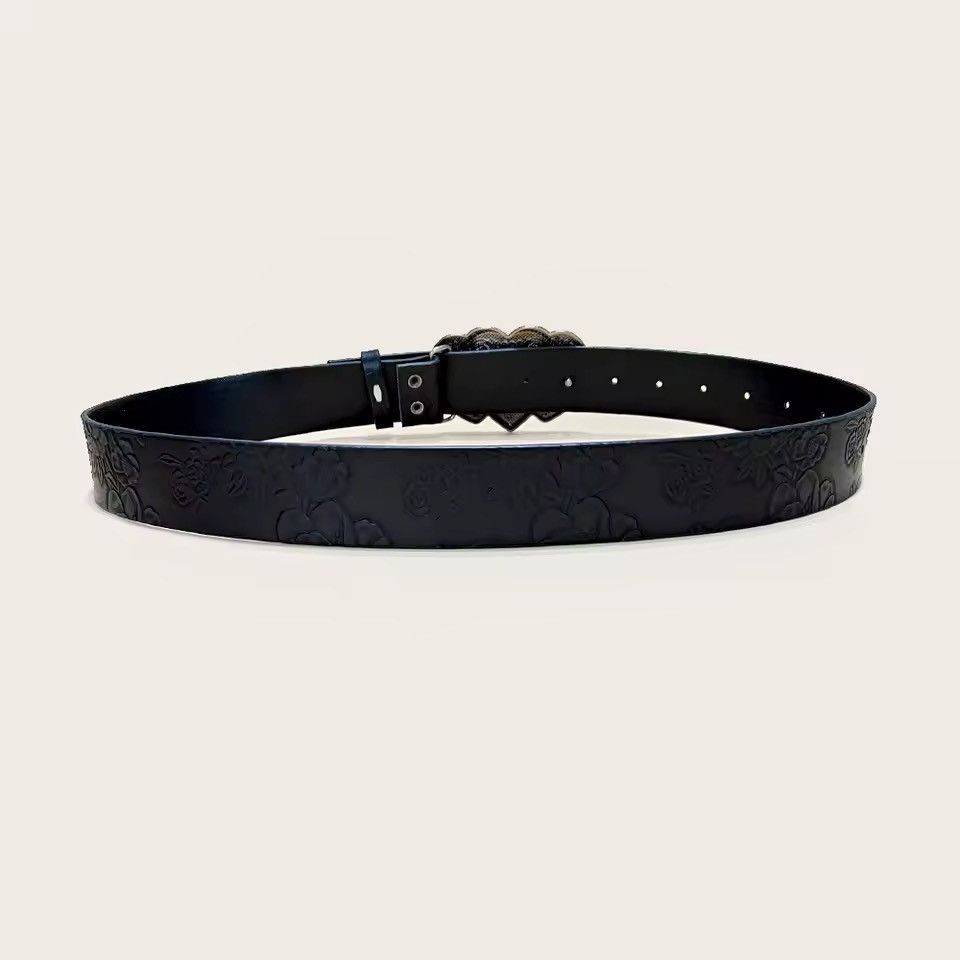 Leather Western Cowboy Punk Jeans Waistband Belt Size ONE SIZE - 3 Thumbnail