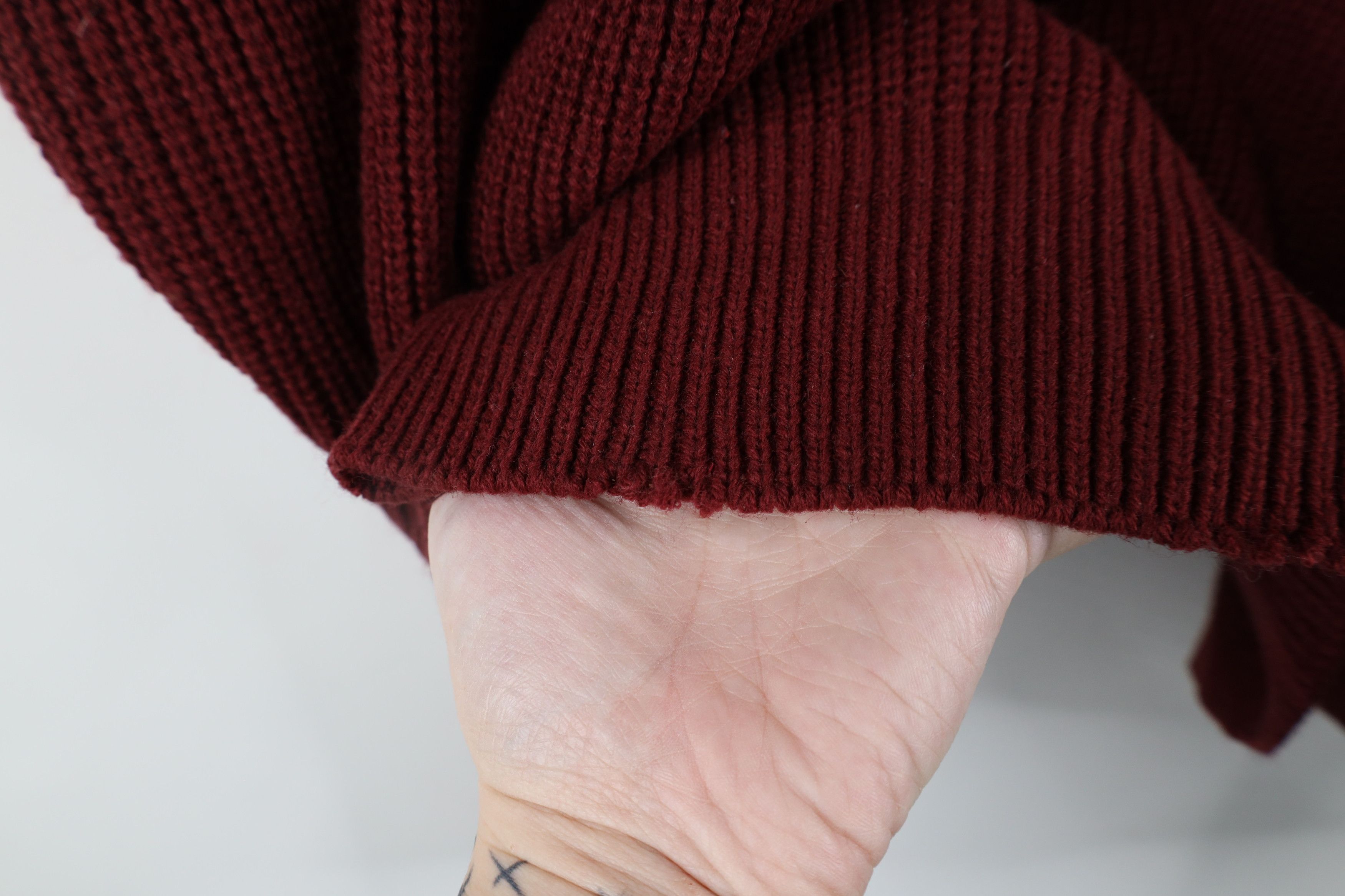Vintage Vintage 90s Streetwear Ribbed Knit Crewneck Sweater Red Size XL / US 12-14 / IT 48-50 - 5 Thumbnail