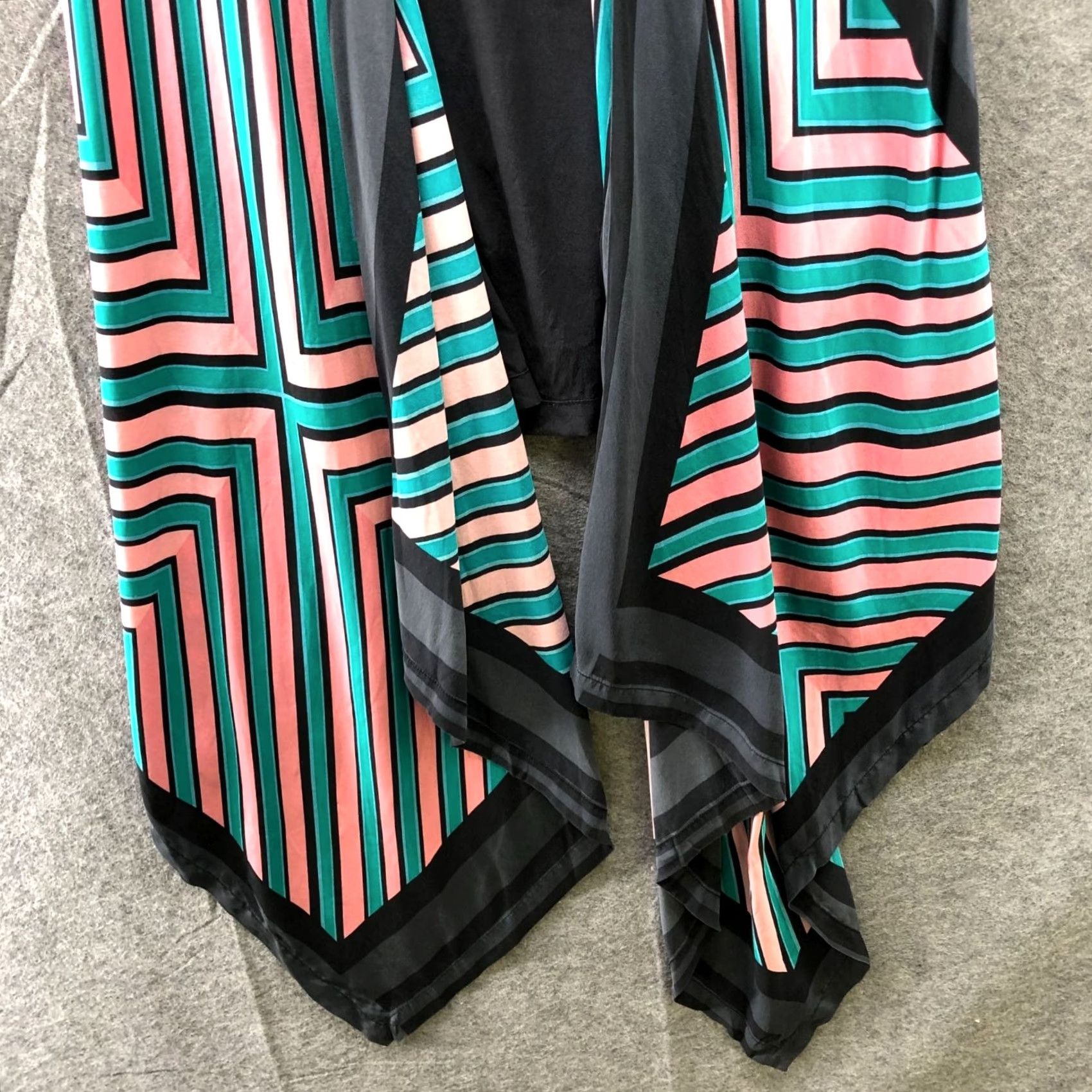 DKNY DKNY Silk Sleeveless Cardigan Womens PS Black Teal Pink Printed Waterfall Cardigan Silk Spandex Womens PS Black Teal Pink Printed Waterfall DKNY Size S / US 4 / IT 40 - 4 Thumbnail