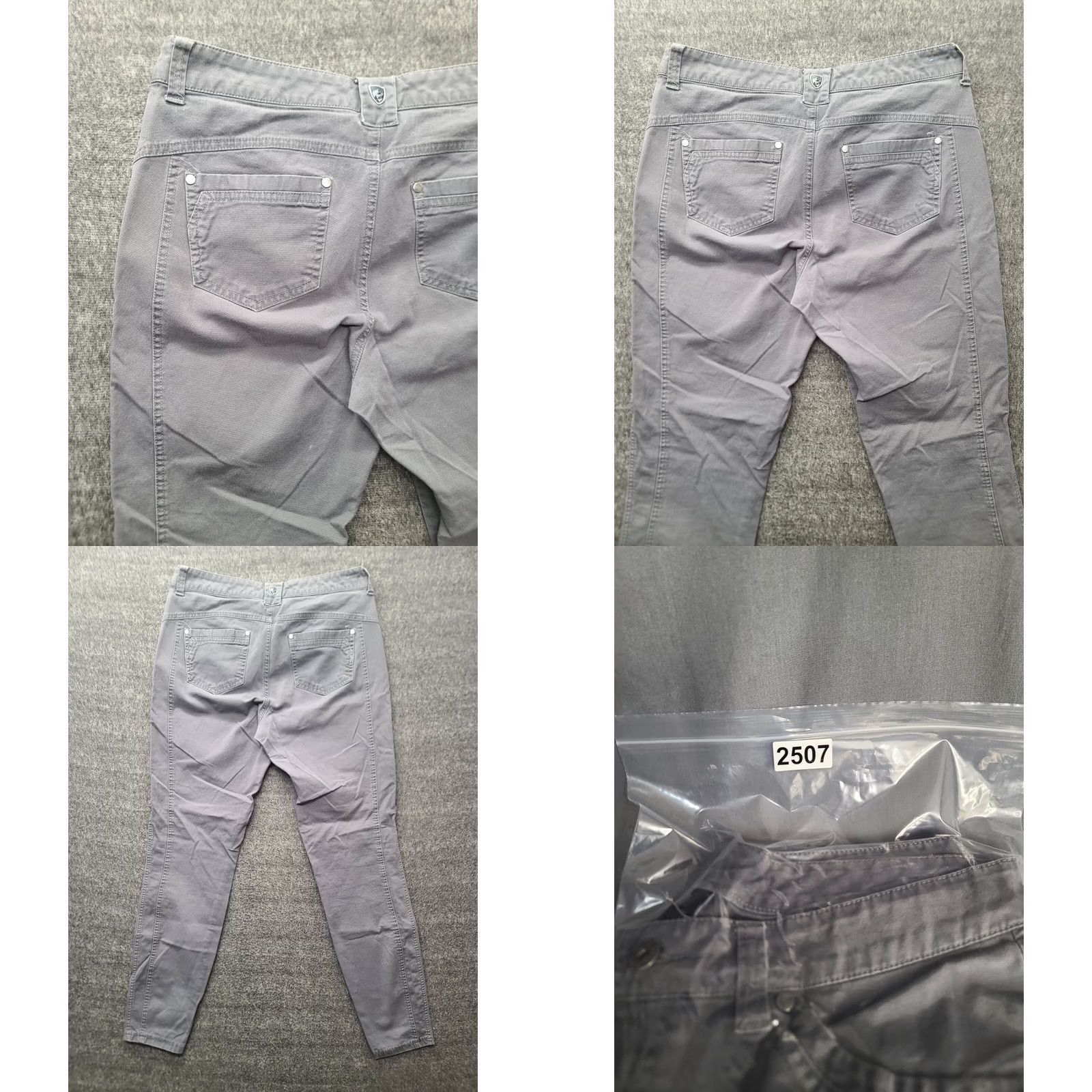 Vintage Kuhl Pants Womens 8x30 Skinny Fit Tapered Leg Chino Casual Travel Workwear Gray Cotton Spandex Front Flat 30 in Inseam Size 30" / US 8 / IT 44 - 9 Thumbnail