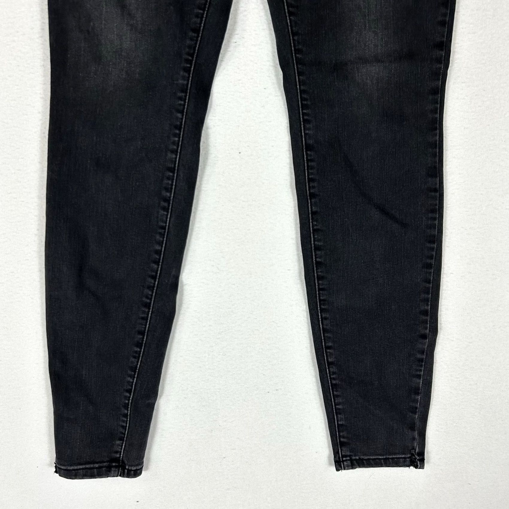 Vintage Maurices Everflex High Rise Skinny Jeans Women's 10 Black Denim Stretch 10L Long Size 32" / US 10 / IT 46 - 4 Thumbnail