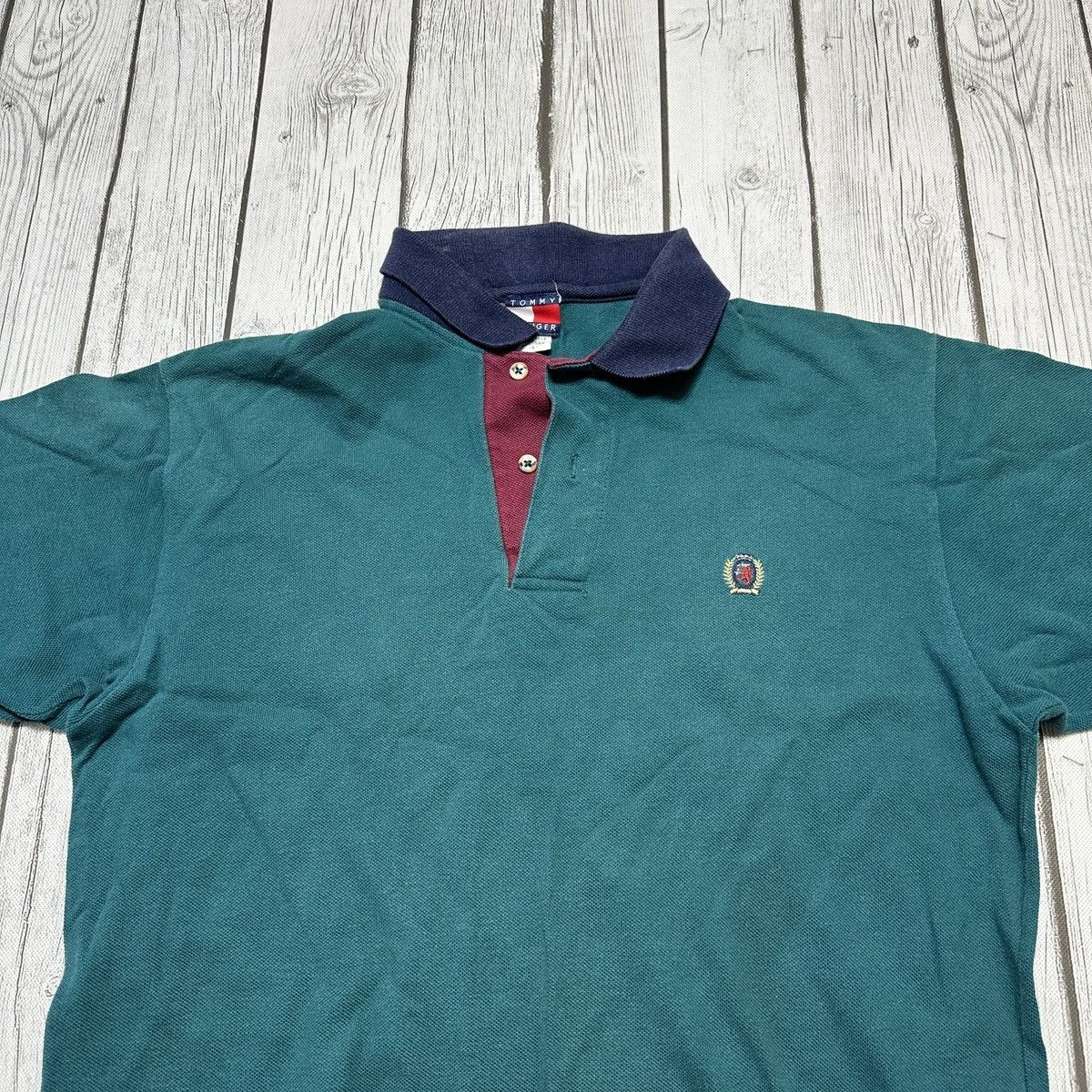Tommy Hilfiger × Vintage Vintage Tommy Hilfiger polo shirt Size US L / EU 52-54 / 3 - 3 Thumbnail