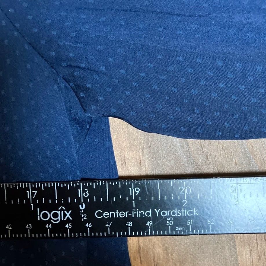 Vintage CAbi Blouse Navy Swiss Dot Tie Front Scoop Neck Relaxed Medium Size M / US 6-8 / IT 42-44 - 6 Thumbnail
