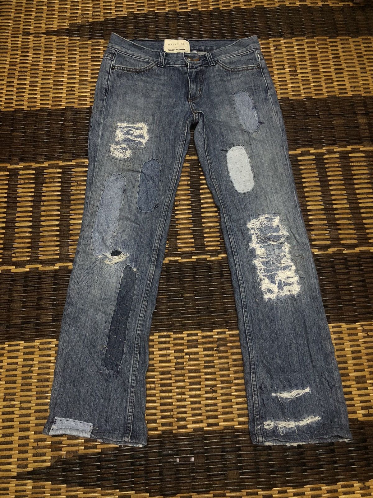 Designer × Vintage VINTAGE HABITUAL WITH PROJECT ALABAMA PATCHWORK JEANS Size 29" - 6 Thumbnail