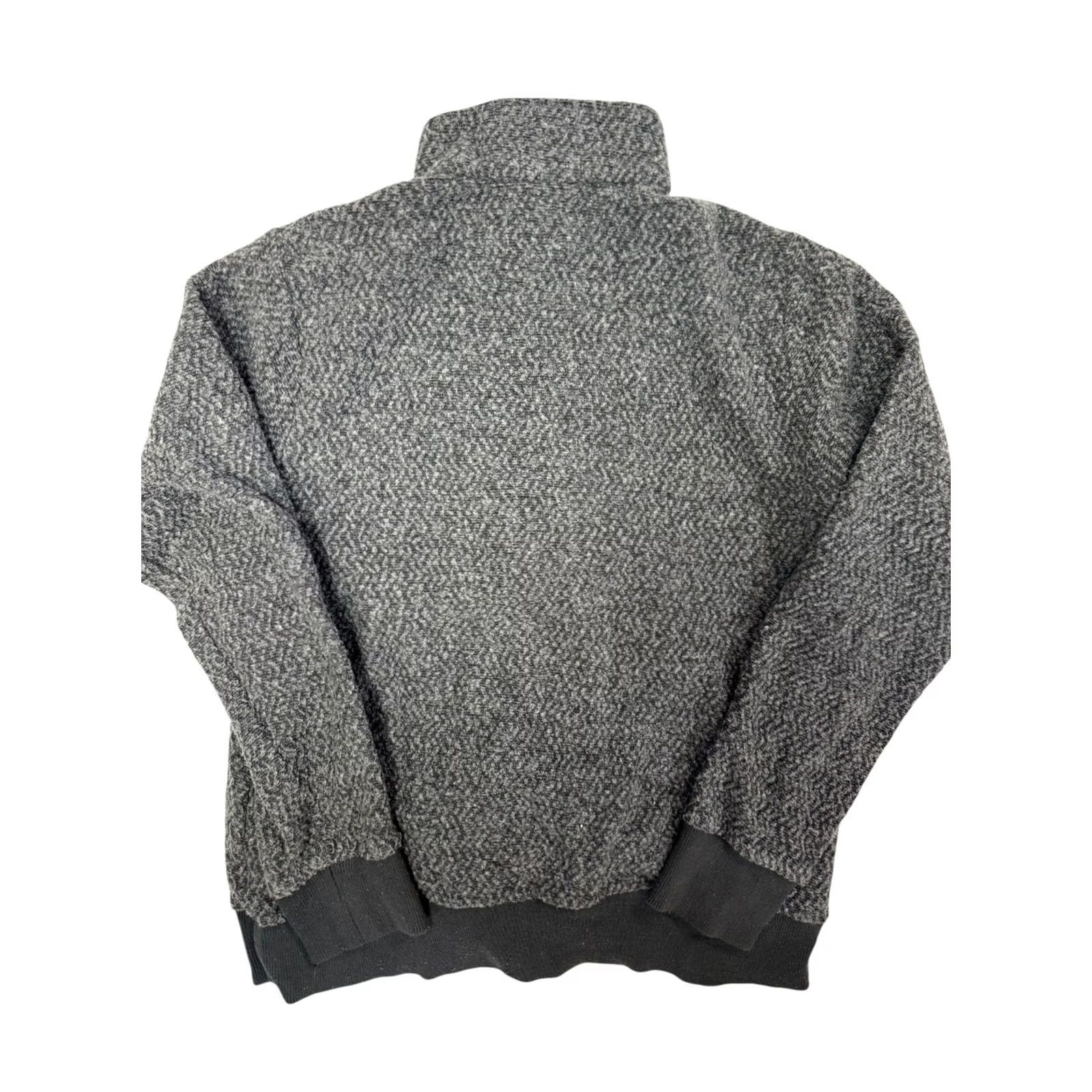 Patagonia Patagonia Women's M Gray Quarter Zip Fleece Jacket Pullover Wool Blend Polyester Blend Heather Knit Fabric Size M / US 6-8 / IT 42-44 - 4 Thumbnail