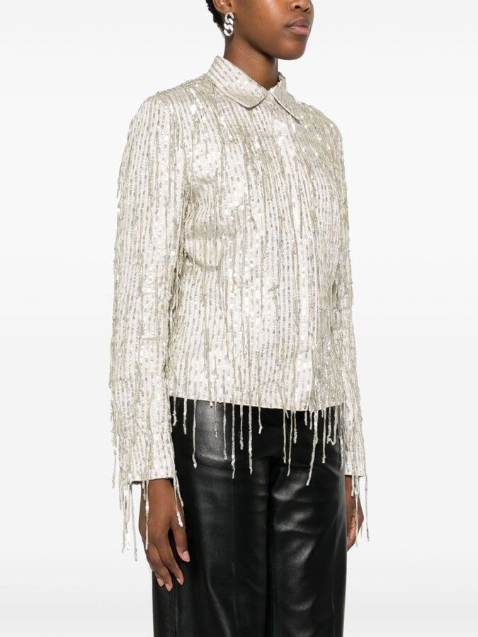 Amiri o1y0425 Shirt in Beige Size S / US 4 / IT 40 - 3 Thumbnail