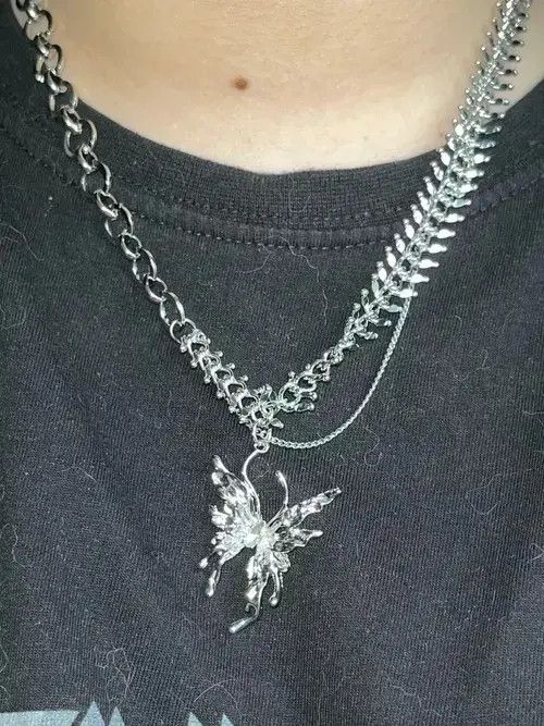 Jewelry × Other Fashion Temperament Metal Elegant Butterfly Pendant Necklace Size ONE SIZE - 2 Thumbnail