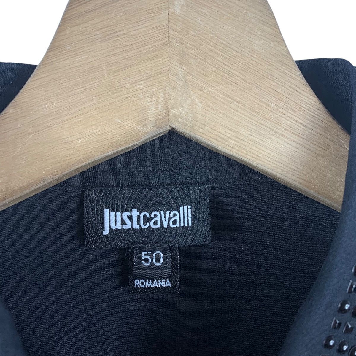 Designer × Roberto Cavalli JUST CAVALI button up black shirt Size US M / EU 48-50 / 2 - 3 Thumbnail