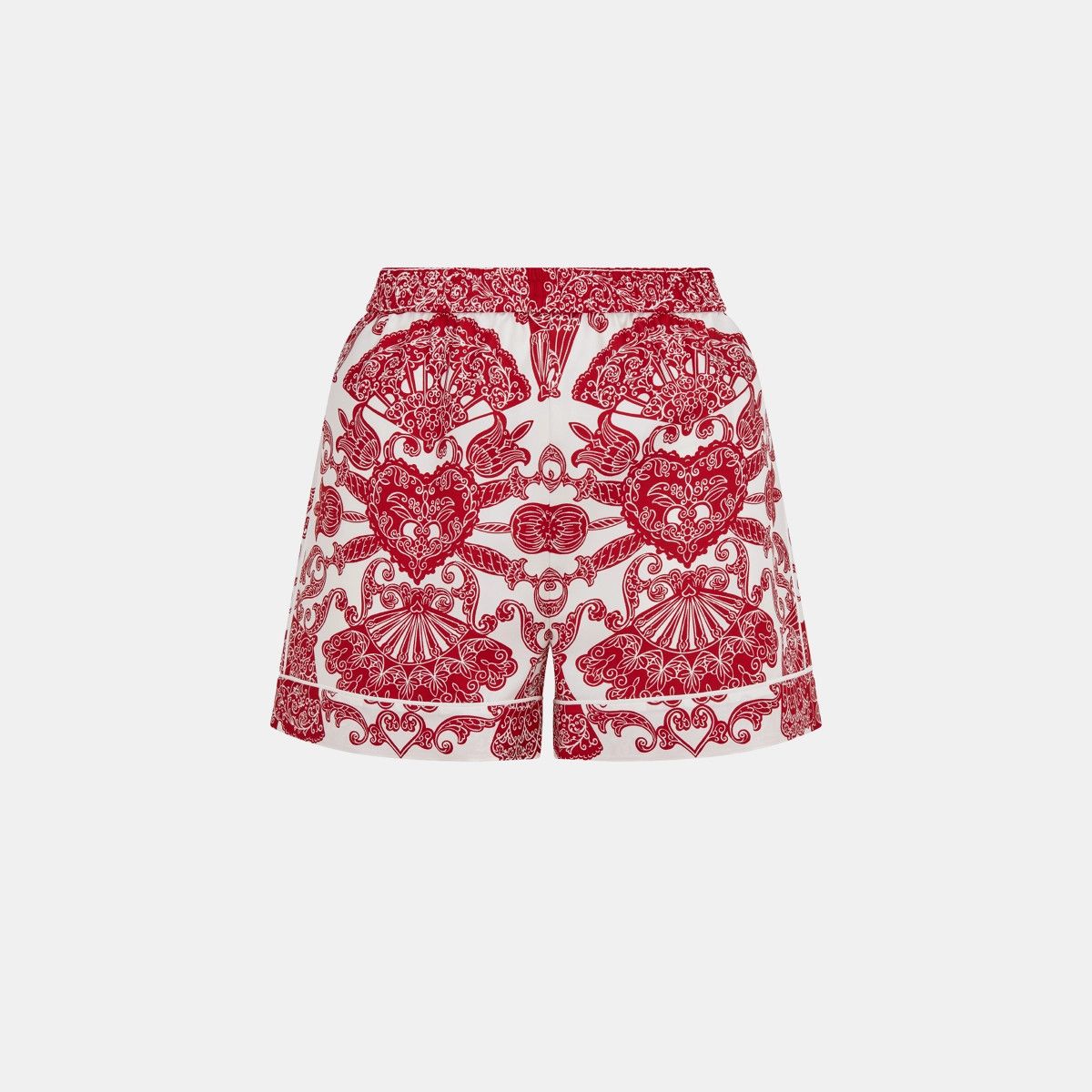 o1bcso1str0524 Shorts in Red & White