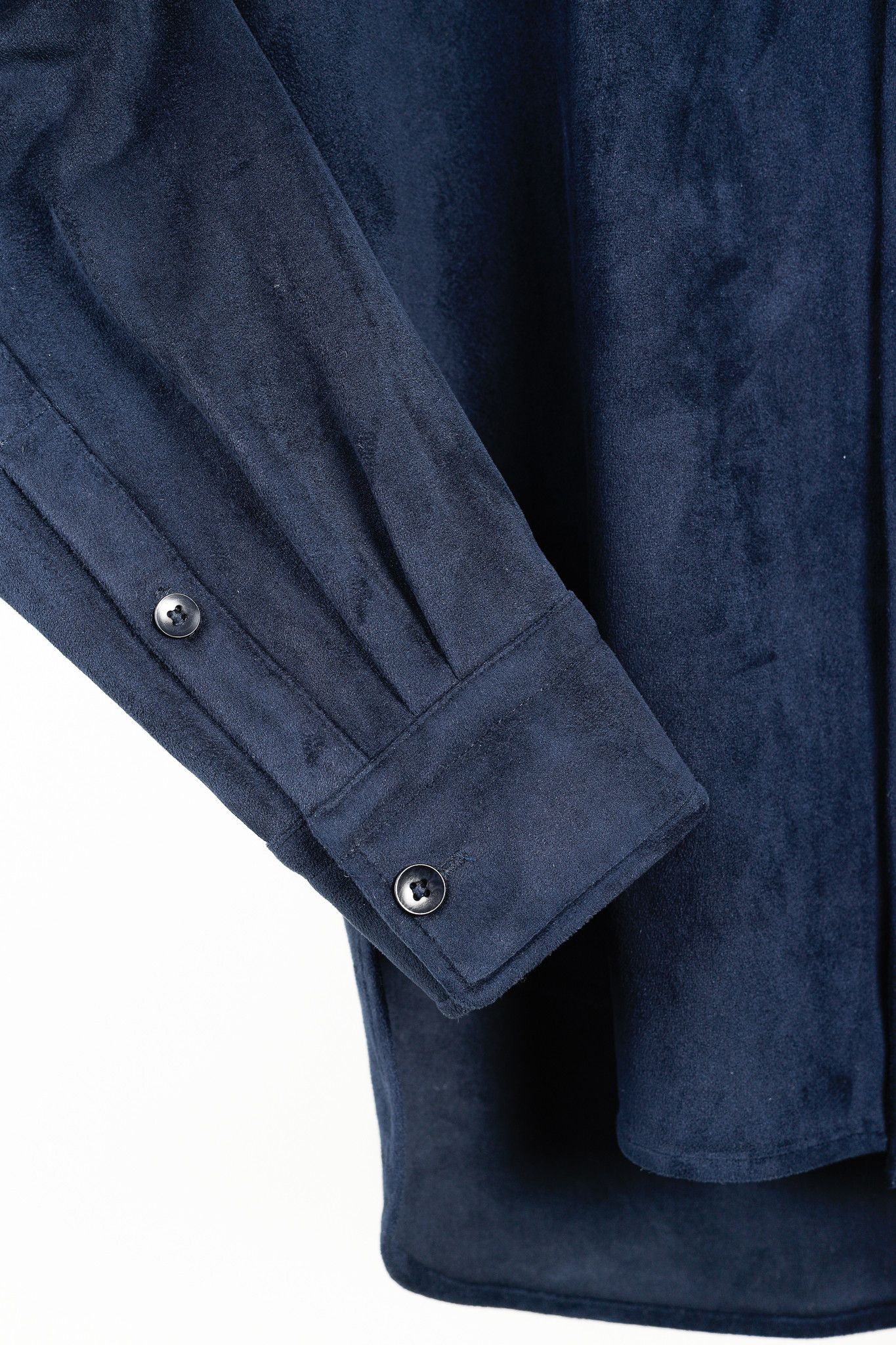 Tibi Tibi Faux Suede Midnight Blue Button Up Shirt Size S / US 4 / IT 40 - 7 Thumbnail